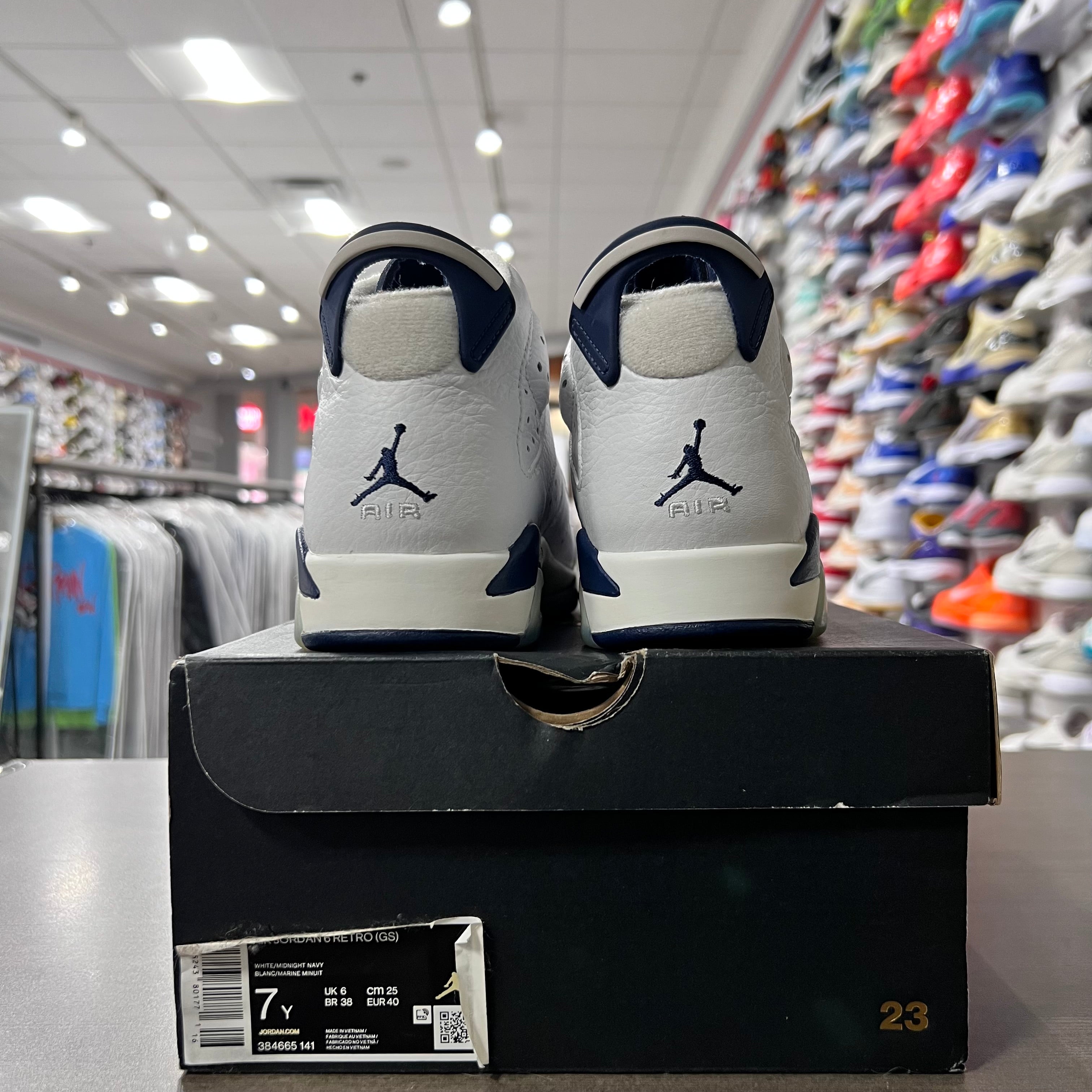 Jordan Retro 6 Gs Midnight Navy (Lightly Worn)