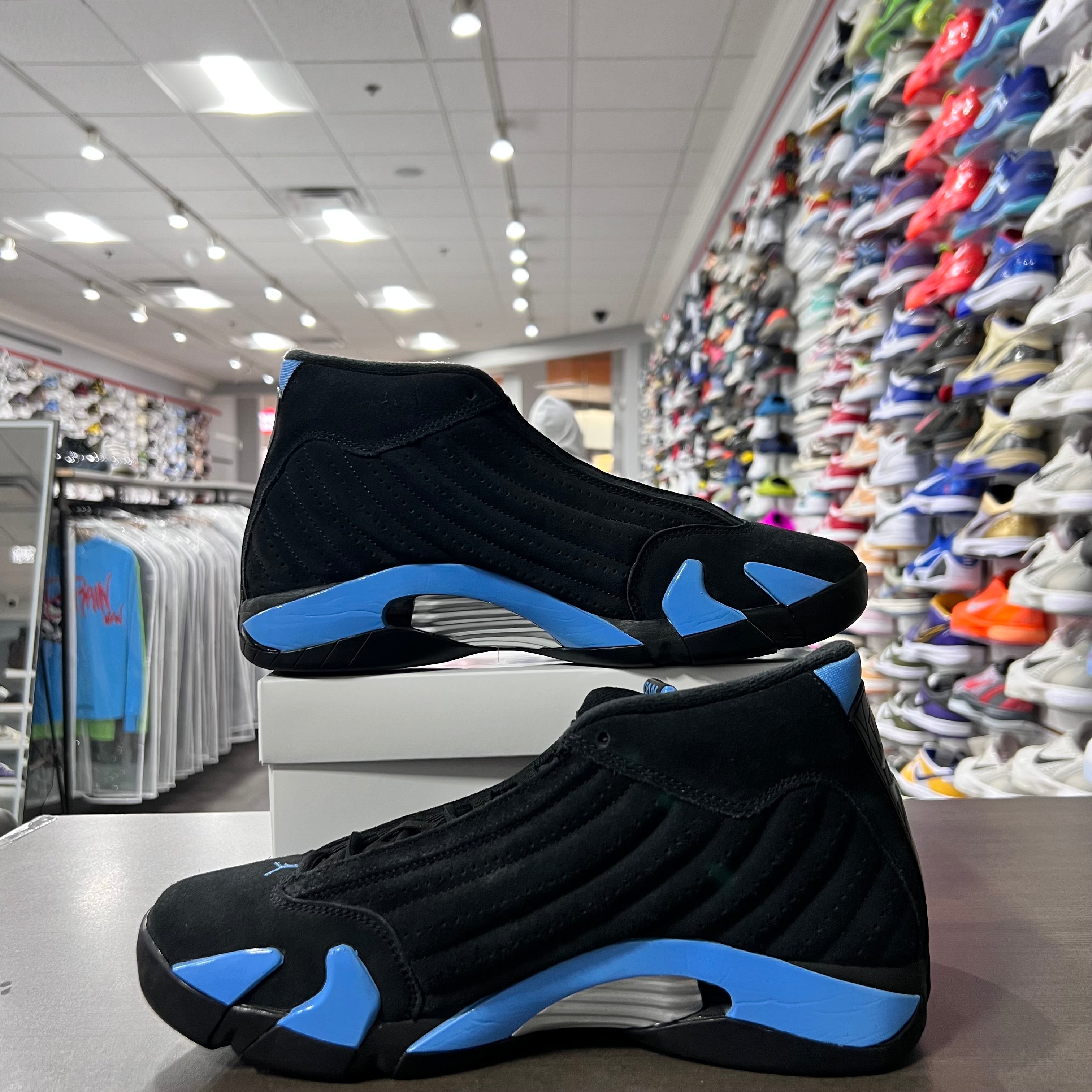 Jordan Retro 14 Mens Black University Blue (Lightly Worn+Replacement Box)