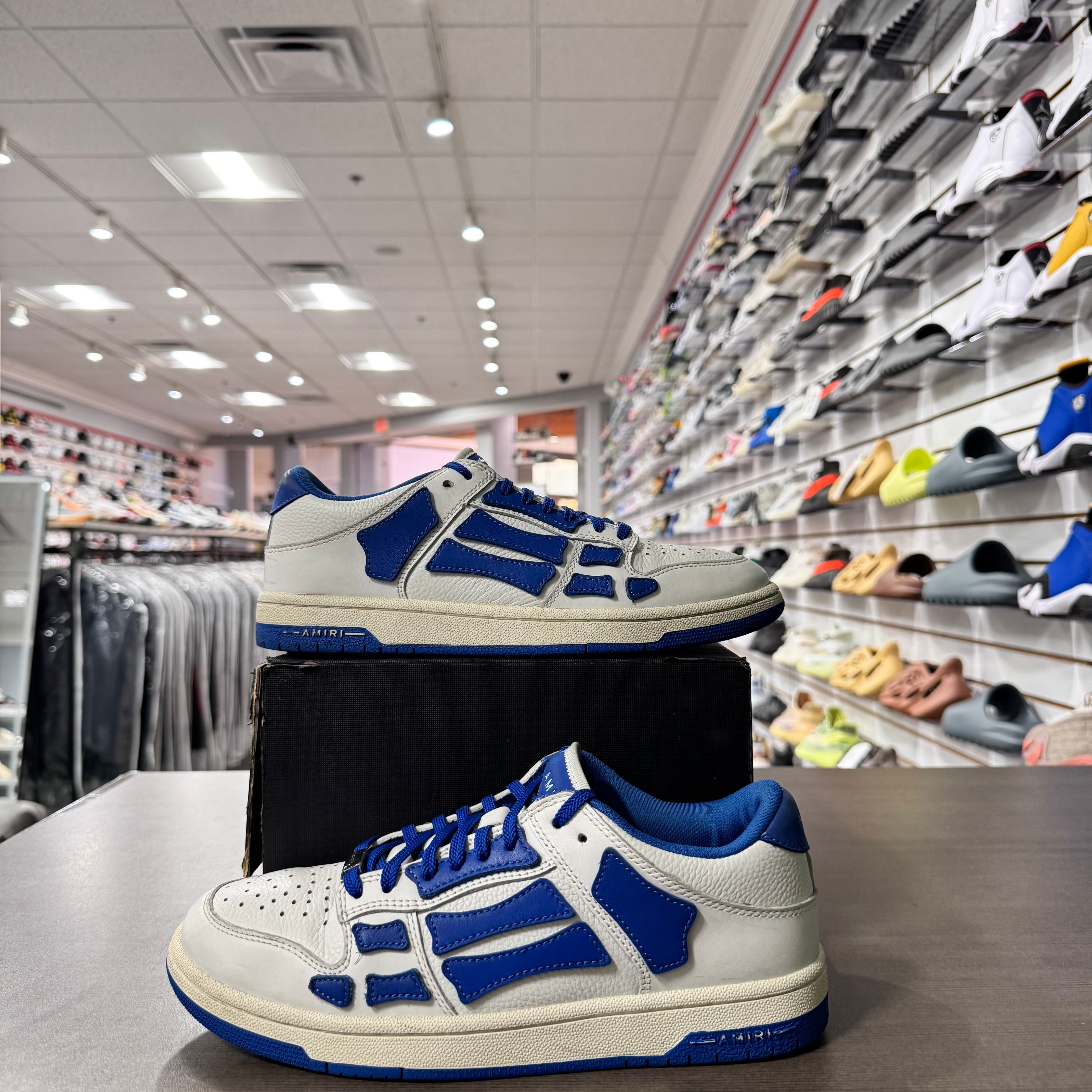 Amiri Skeltop Low White Blue (Lightly Worn)