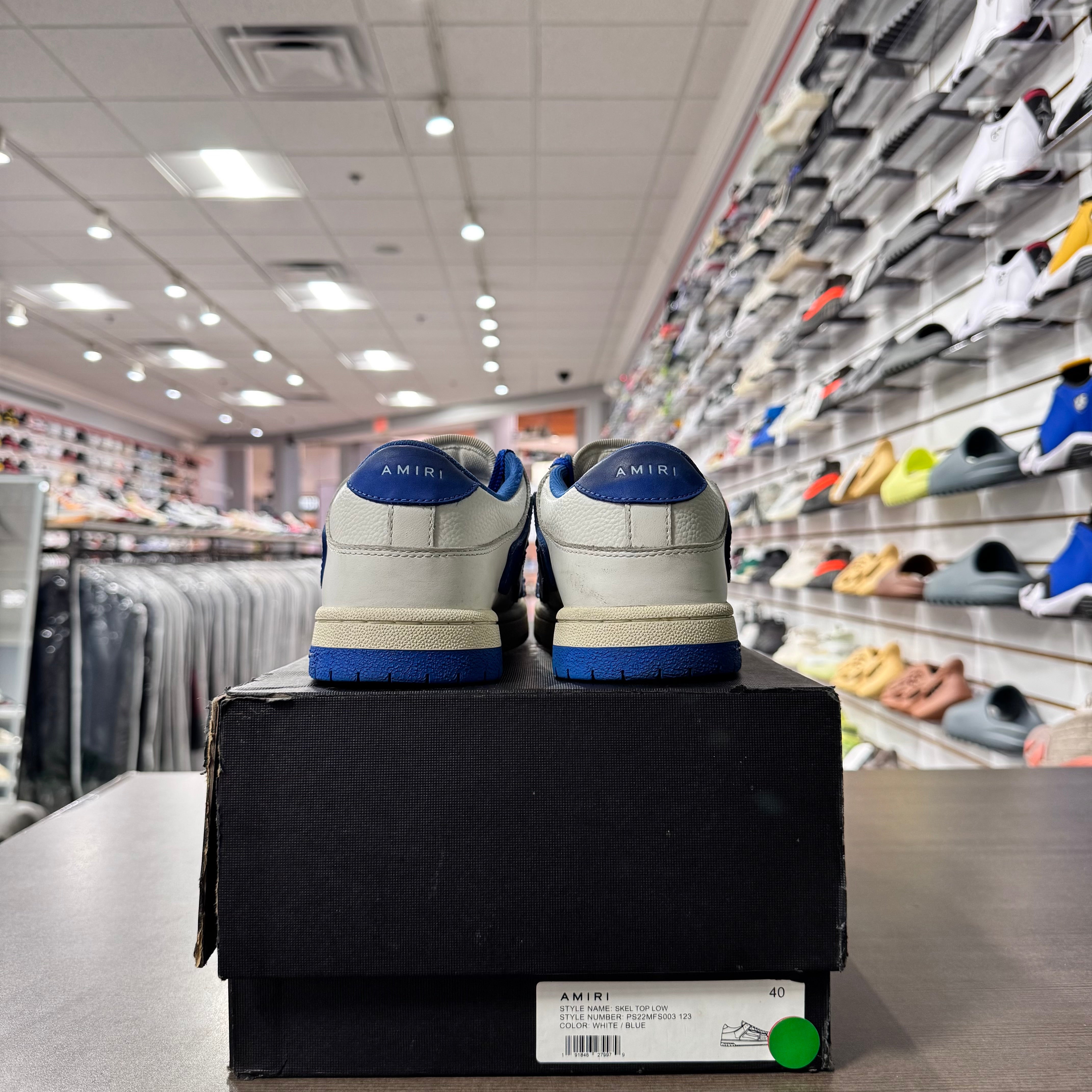 Amiri Skeltop Low White Blue (Lightly Worn)