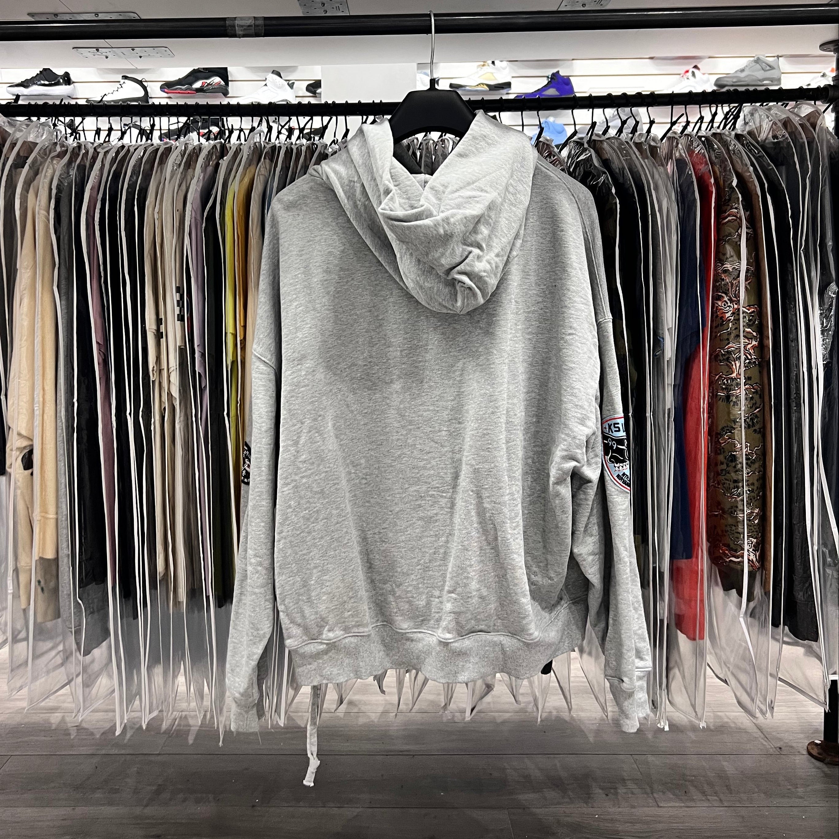 Ksubi Grey Marle Patch Hoodie (Lightly Worn)