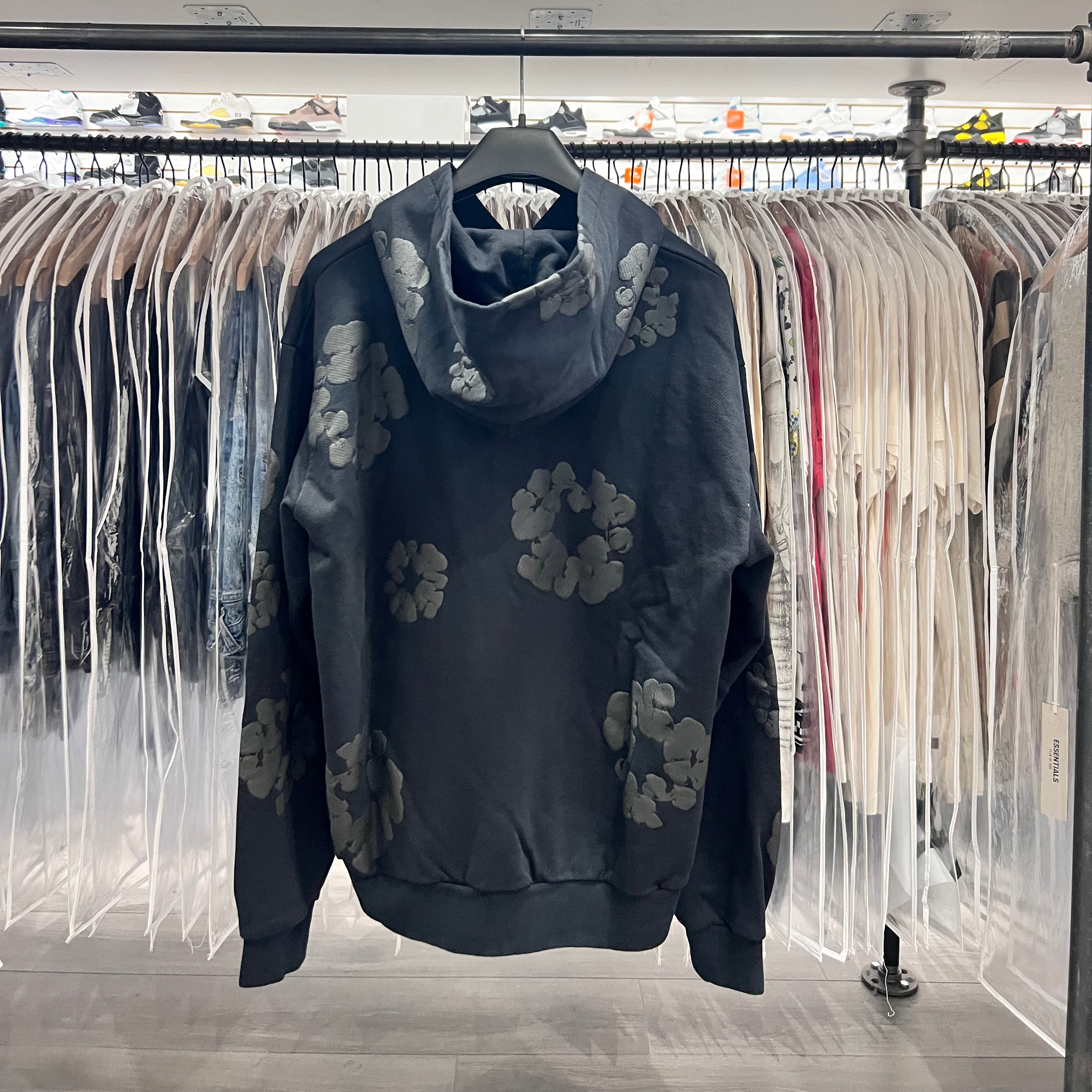 Denim Tears Mono Wreath Hoodie Black