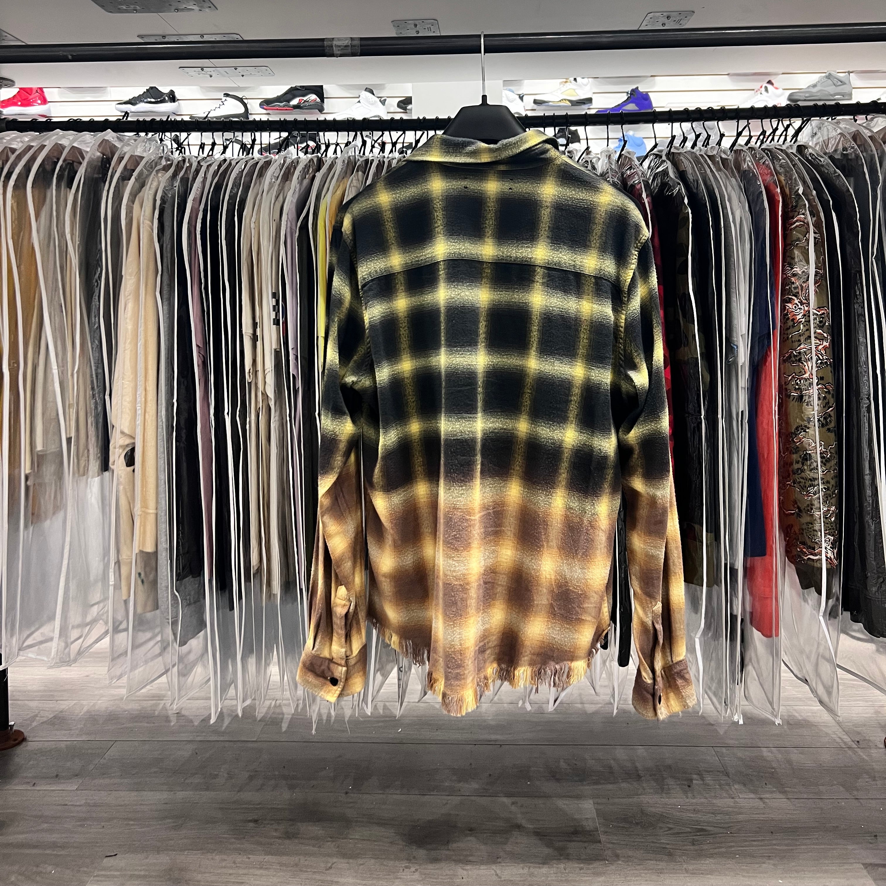 Amiri Plaid Print Long Sleeve Western Shirt (Lightly Worn)