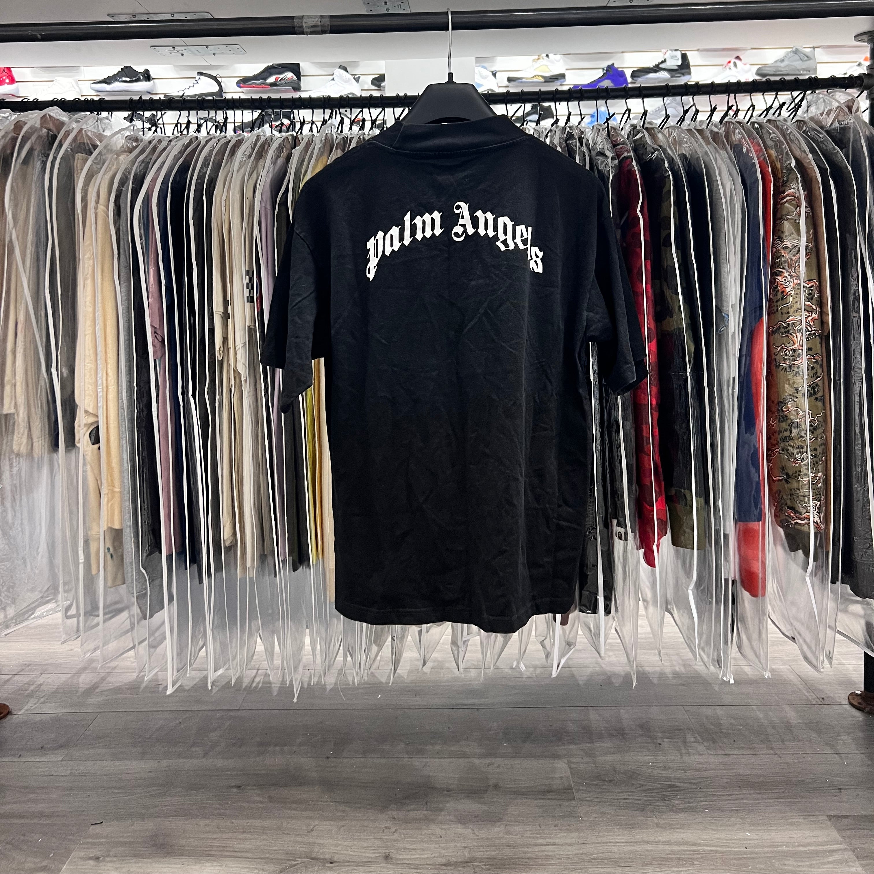 Palm Angels Black Crew Neck Tee (Lightly Worn)
