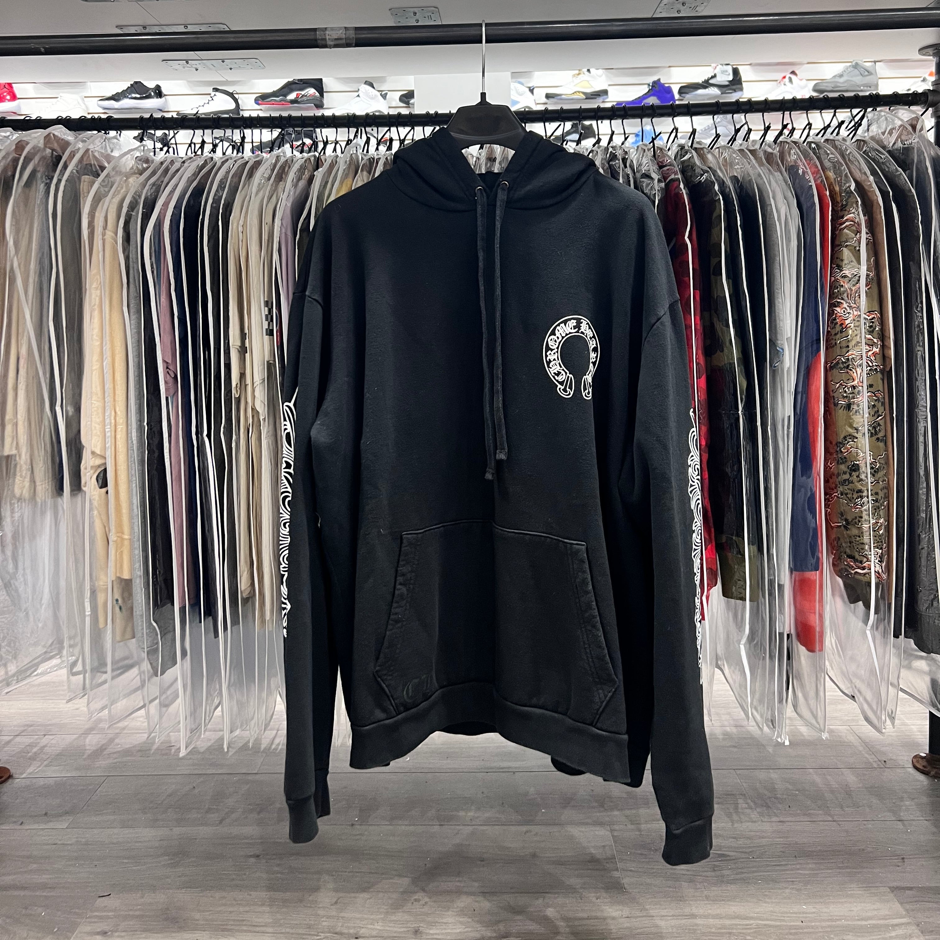 Chrome Hearts Horseshoe Pullover Hoodie Black (Lightly Worn)