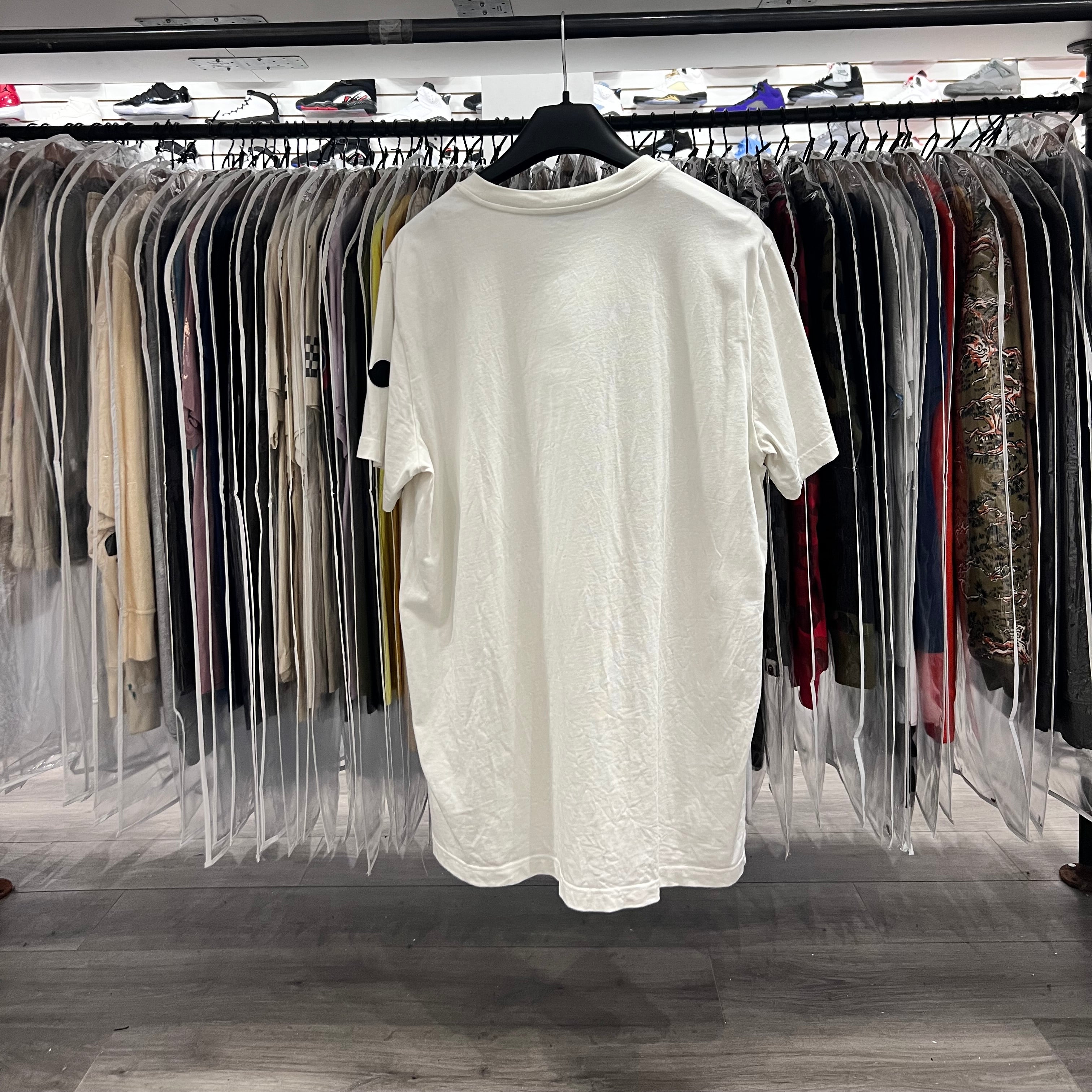 Moncler Graffiti Logo Tee White (Lightly Worn)