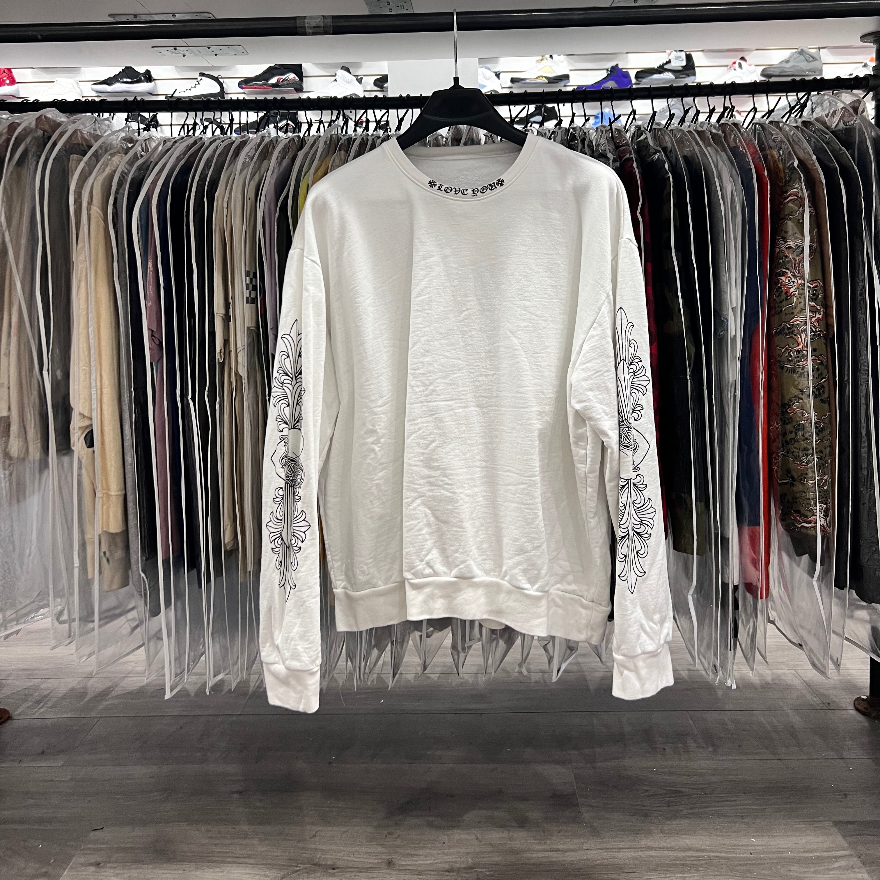 Chrome Hearts Love You Crewneck 'White' (Lightly Worn)
