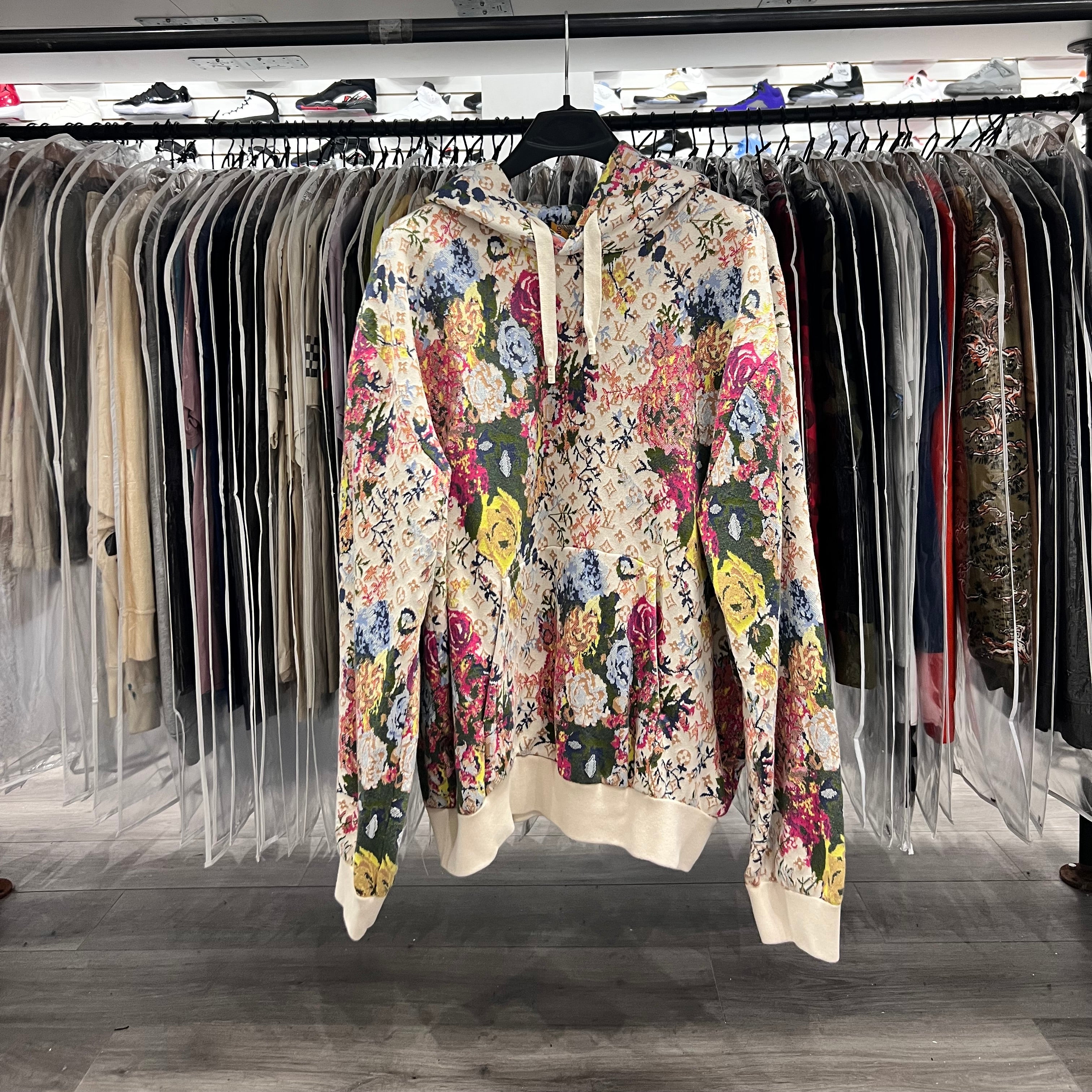 Louis Vuitton Virgil Abloh Monogram Floral Jacquard Hoodie (Lightly Worn)