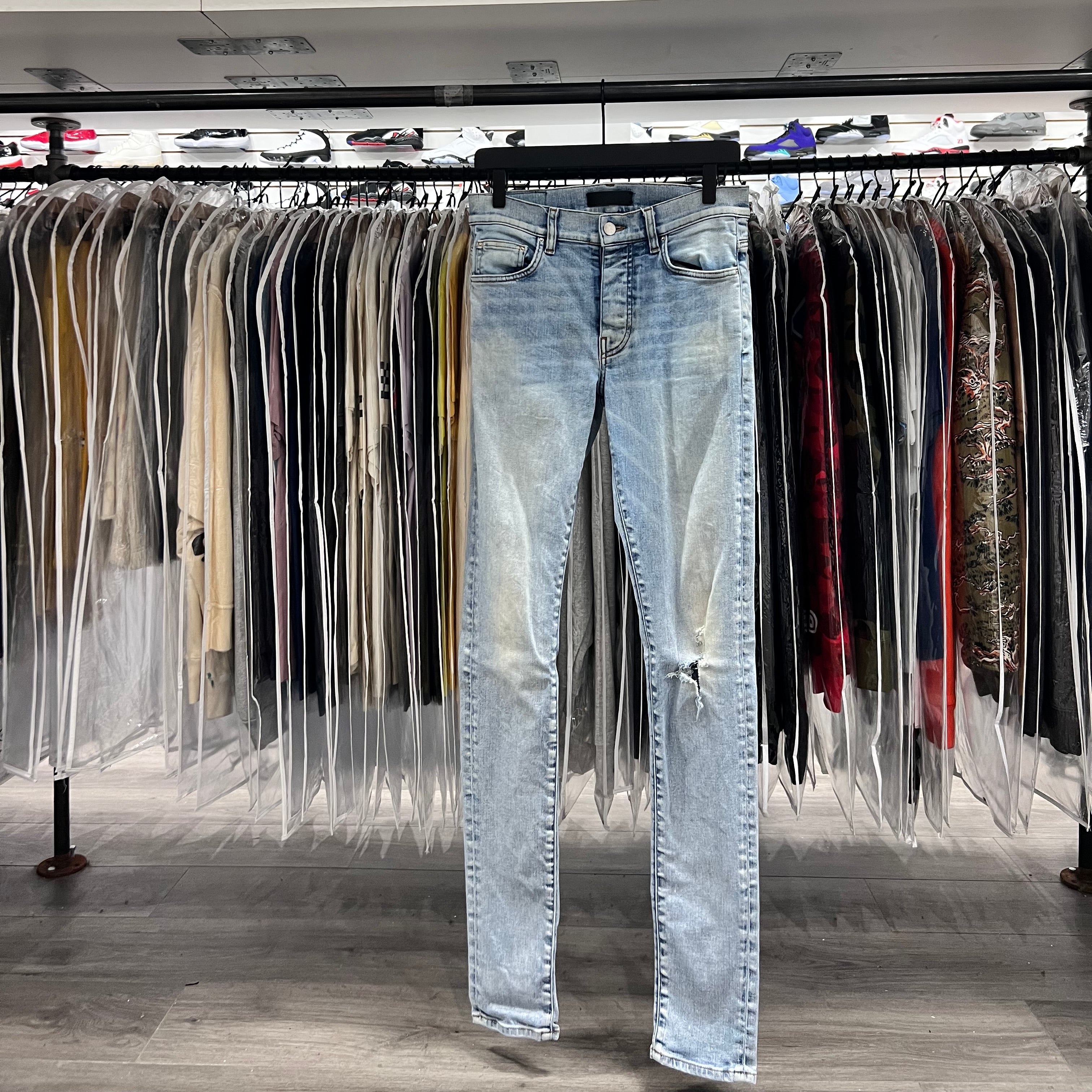Amiri Light Blue Ripped Jeans (Lightly Worn)