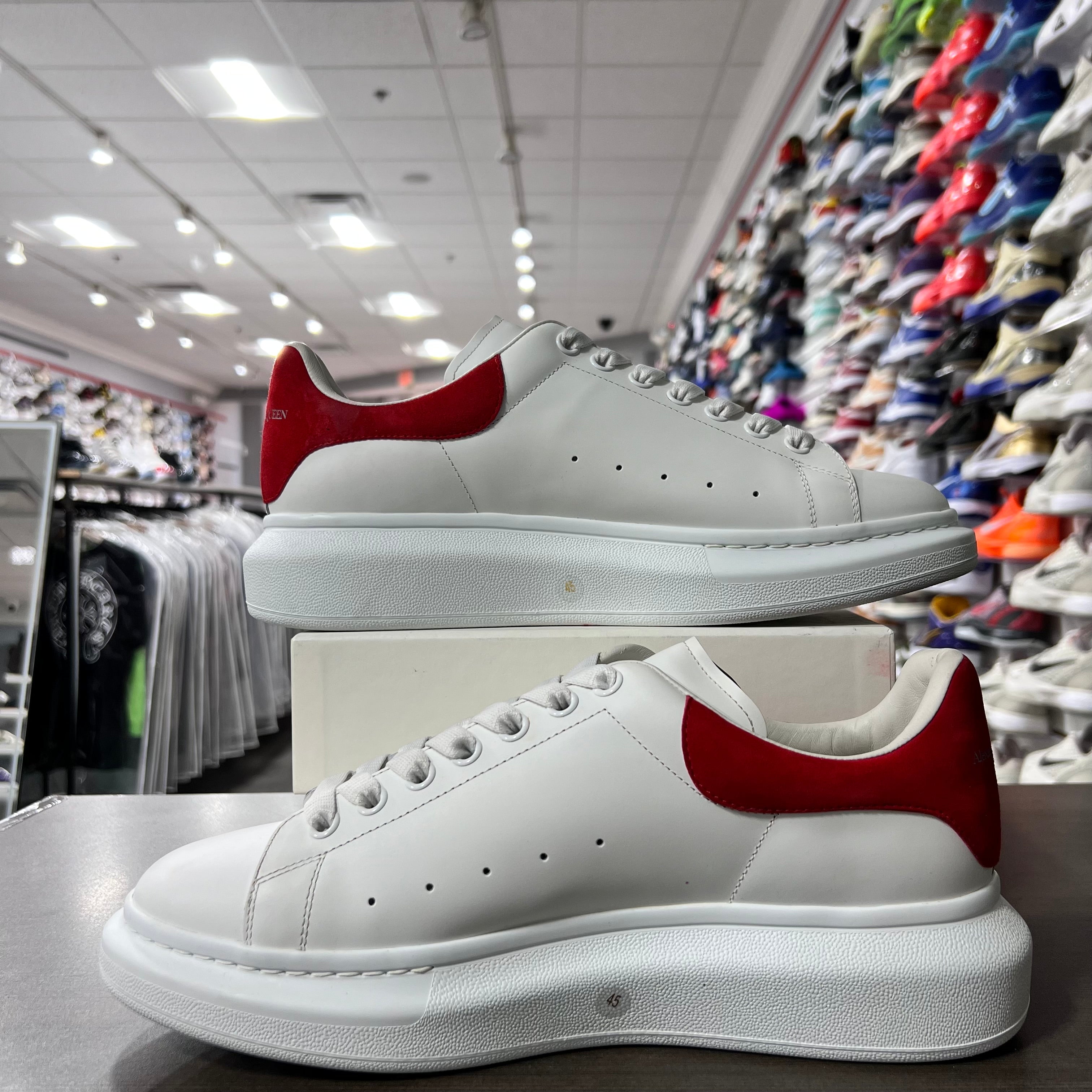 Alexander Mcqueens White/Red Suede (Lightly Worn)