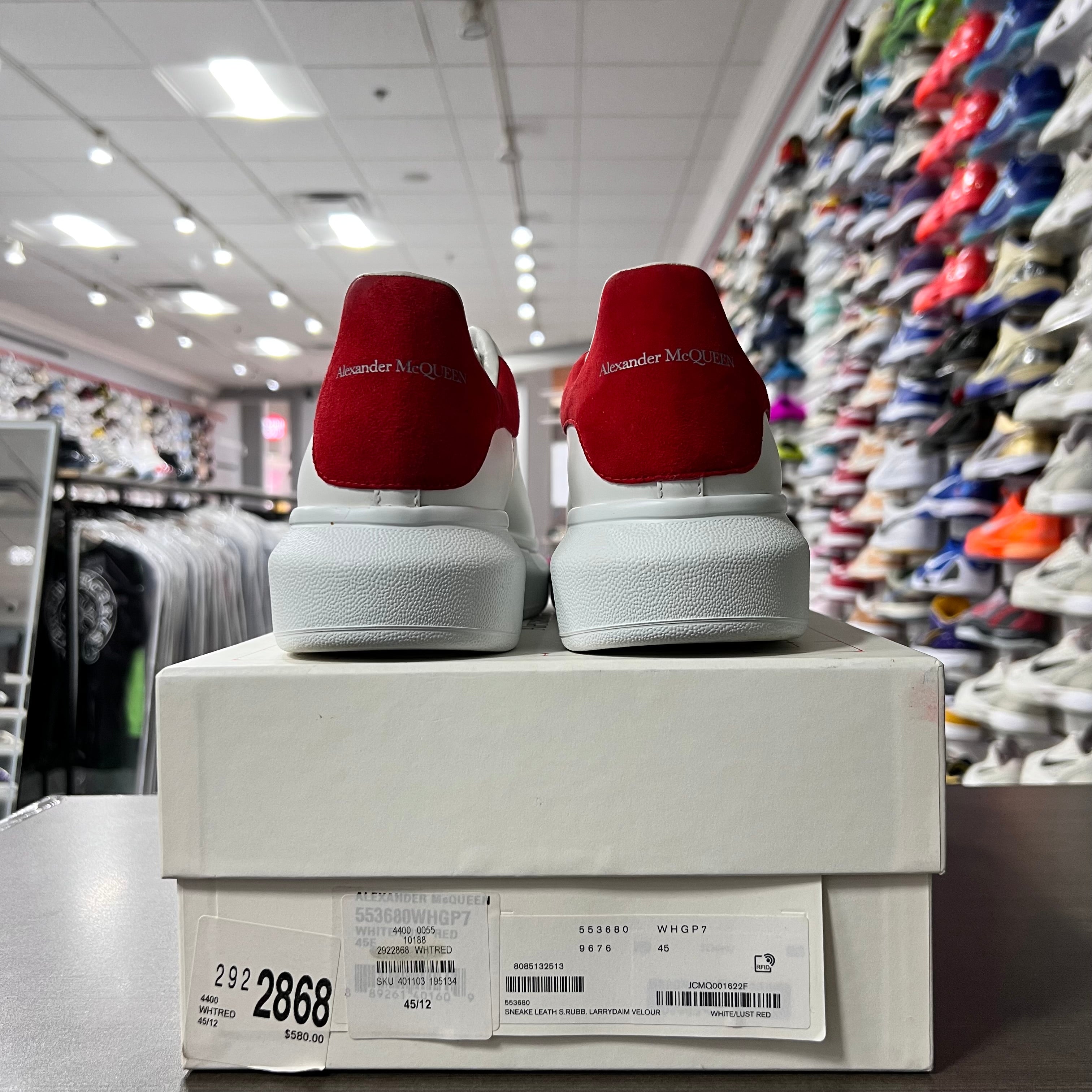 Alexander Mcqueens White/Red Suede (Lightly Worn)