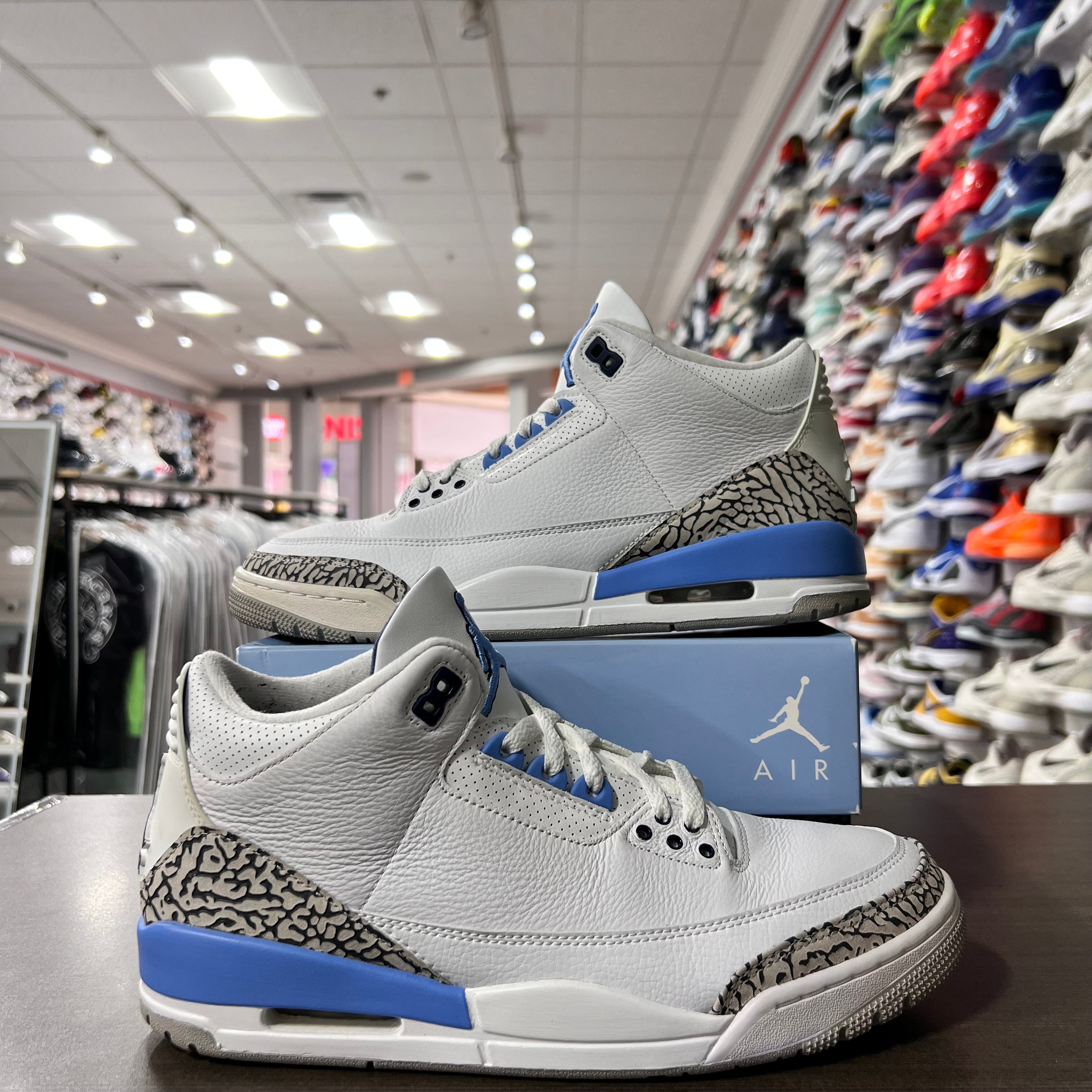 Jordan Retro 3 Mens UNC (Lightly Worn)