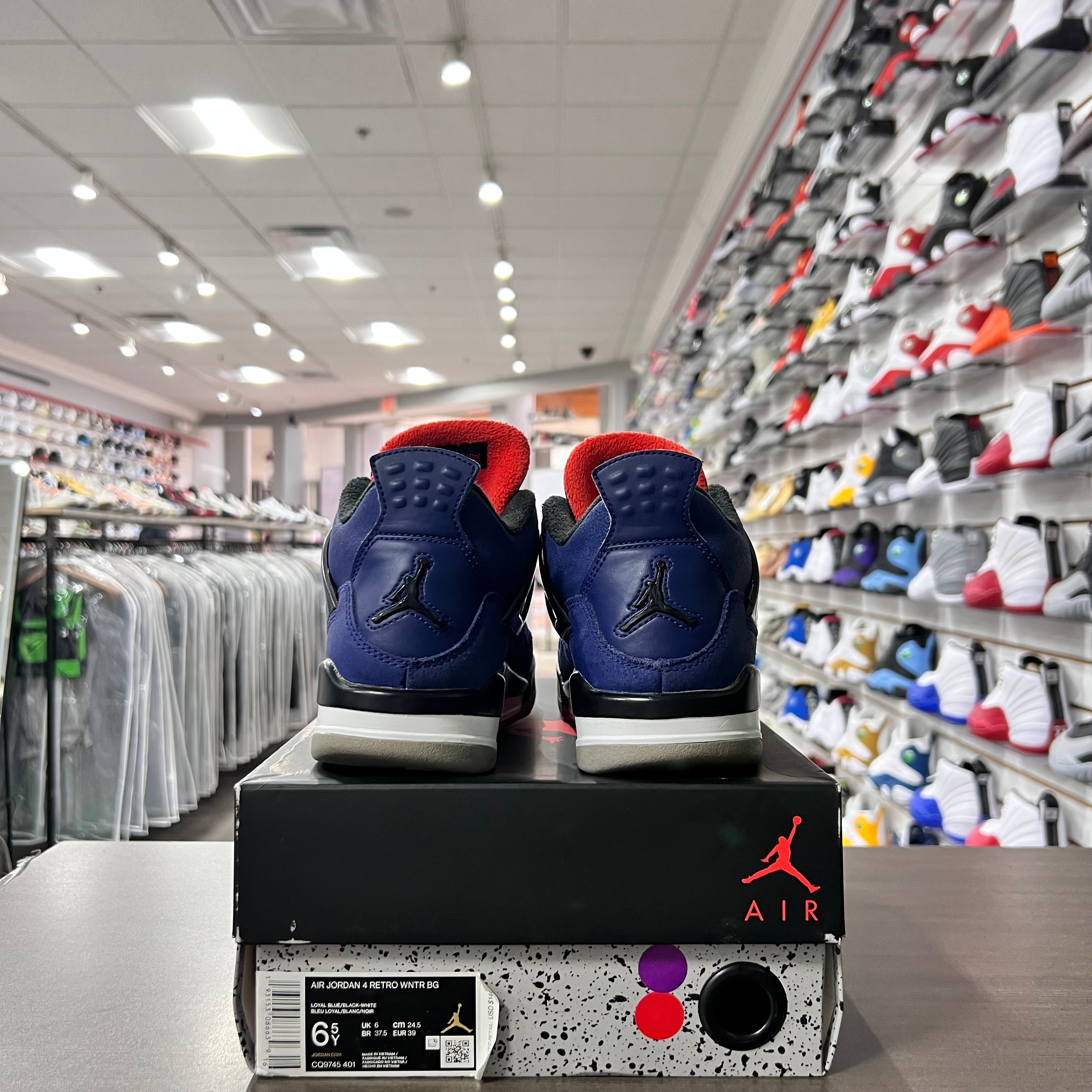 Jordan Retro 4 Gs Winterized Loyal Blue (Lightly Worn)