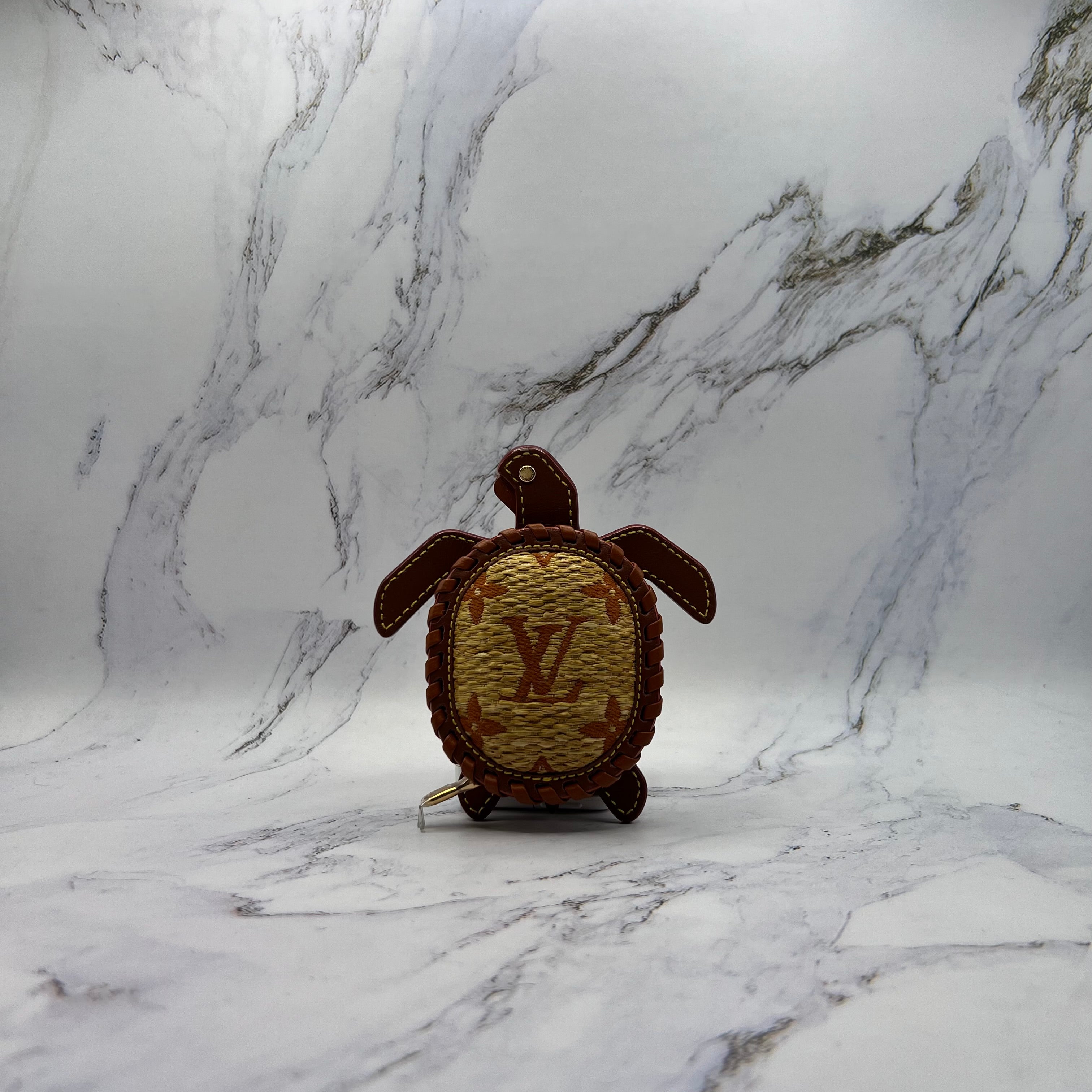 Louis Vuitton Woven Turtle Pouch Bag Charm