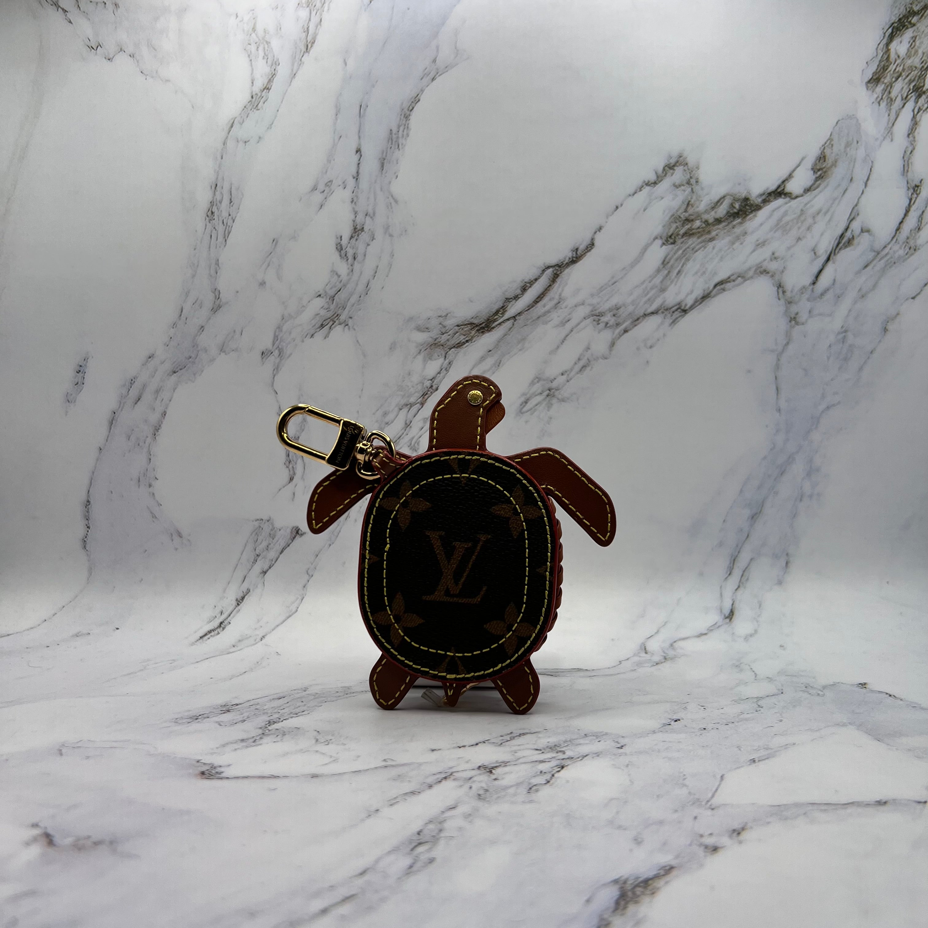 Louis Vuitton Woven Turtle Pouch Bag Charm