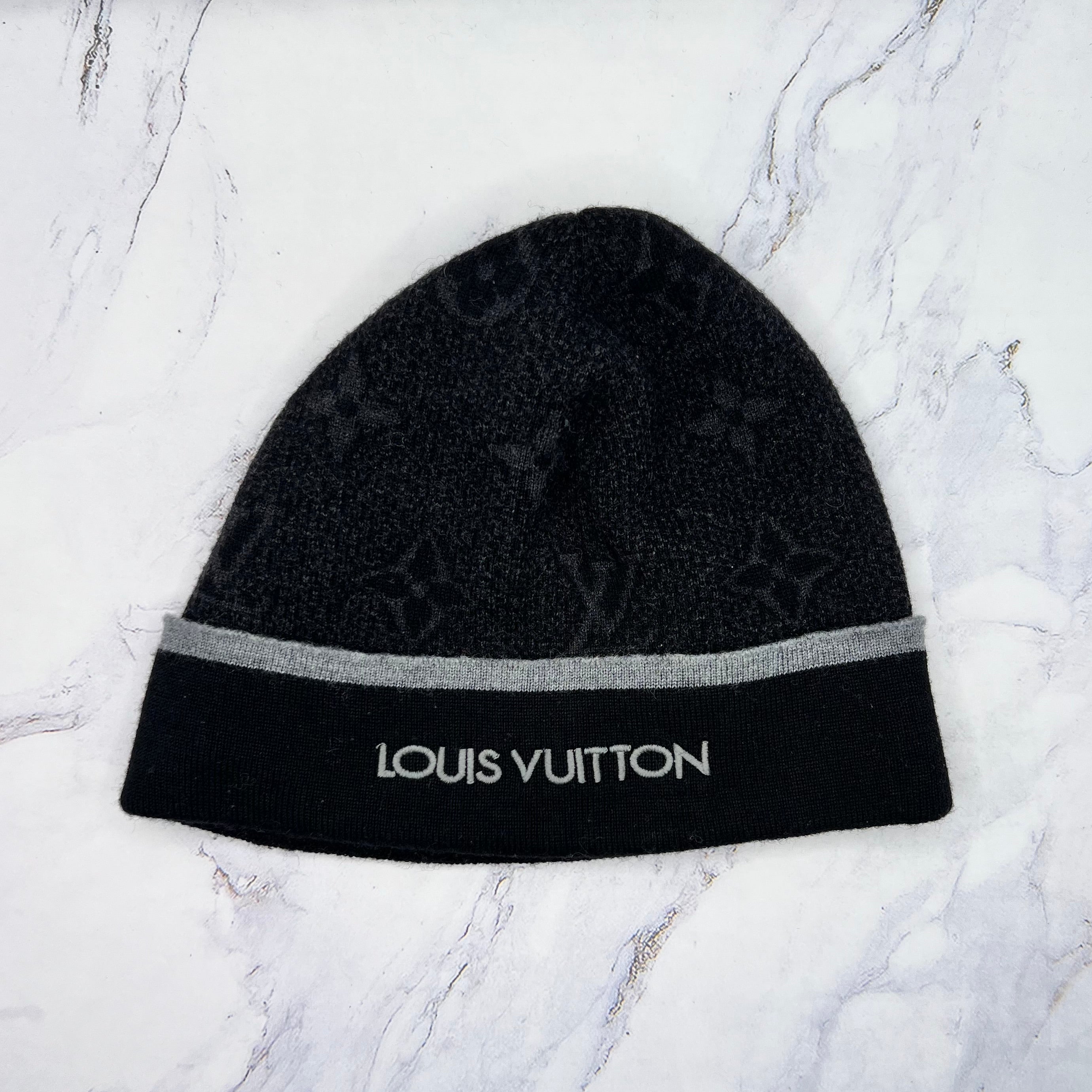 Louis Vuitton Monogram Eclipse Beanie (Lightly Worn)