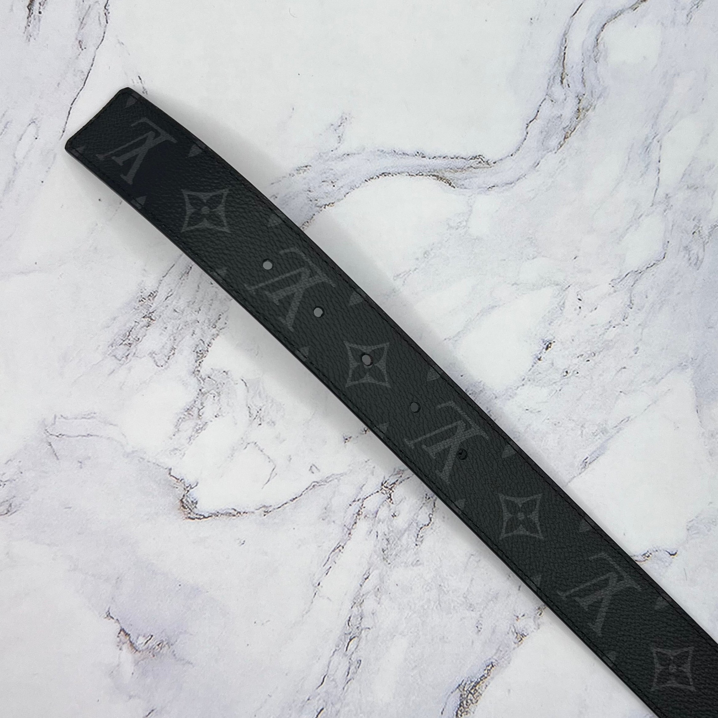 Louis Vuitton Black Monogram Belt Reversible (Lightly Worn)
