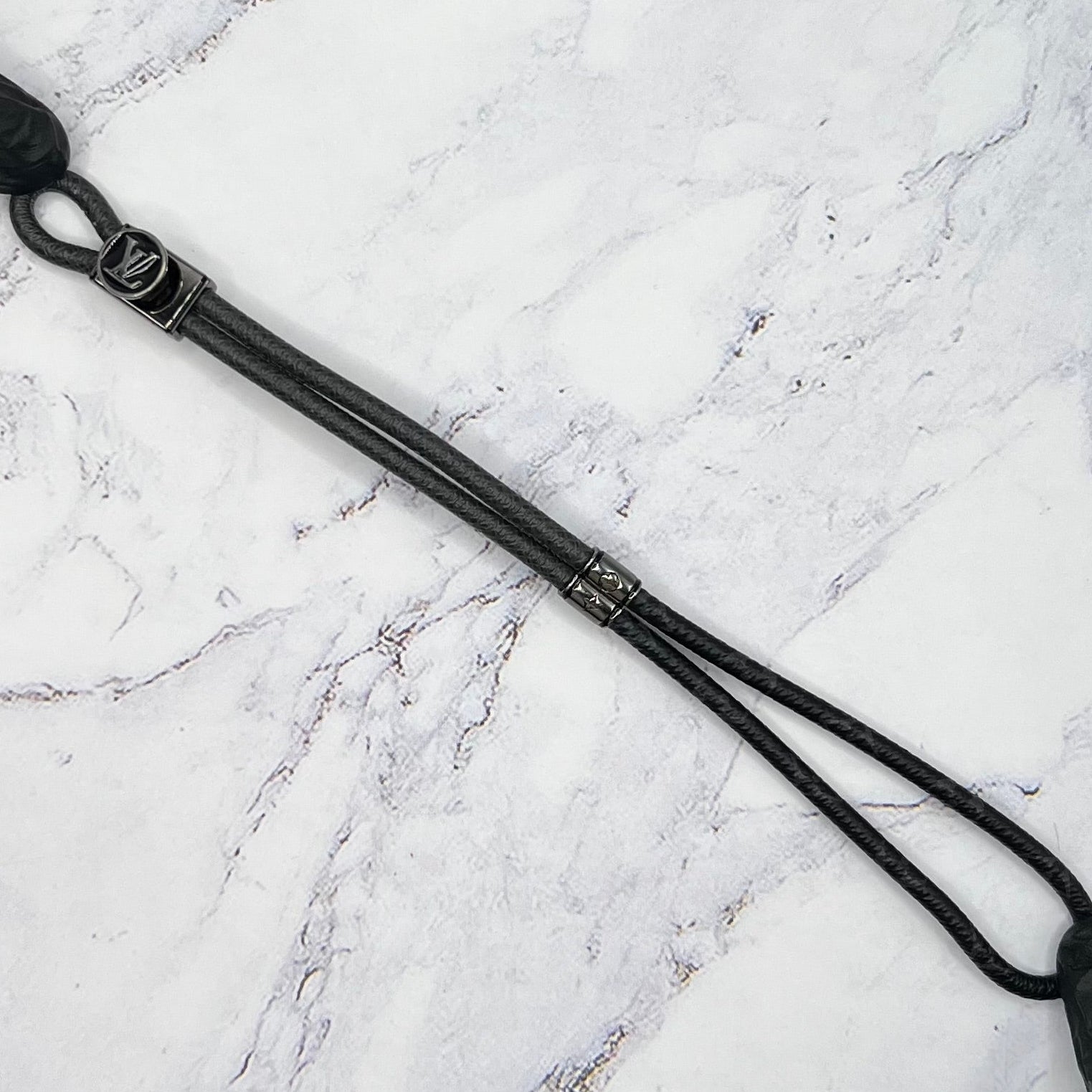 Louis Vuitton Loop It Bracelet in Monogram Eclipse Canvas (Lightly Worn)