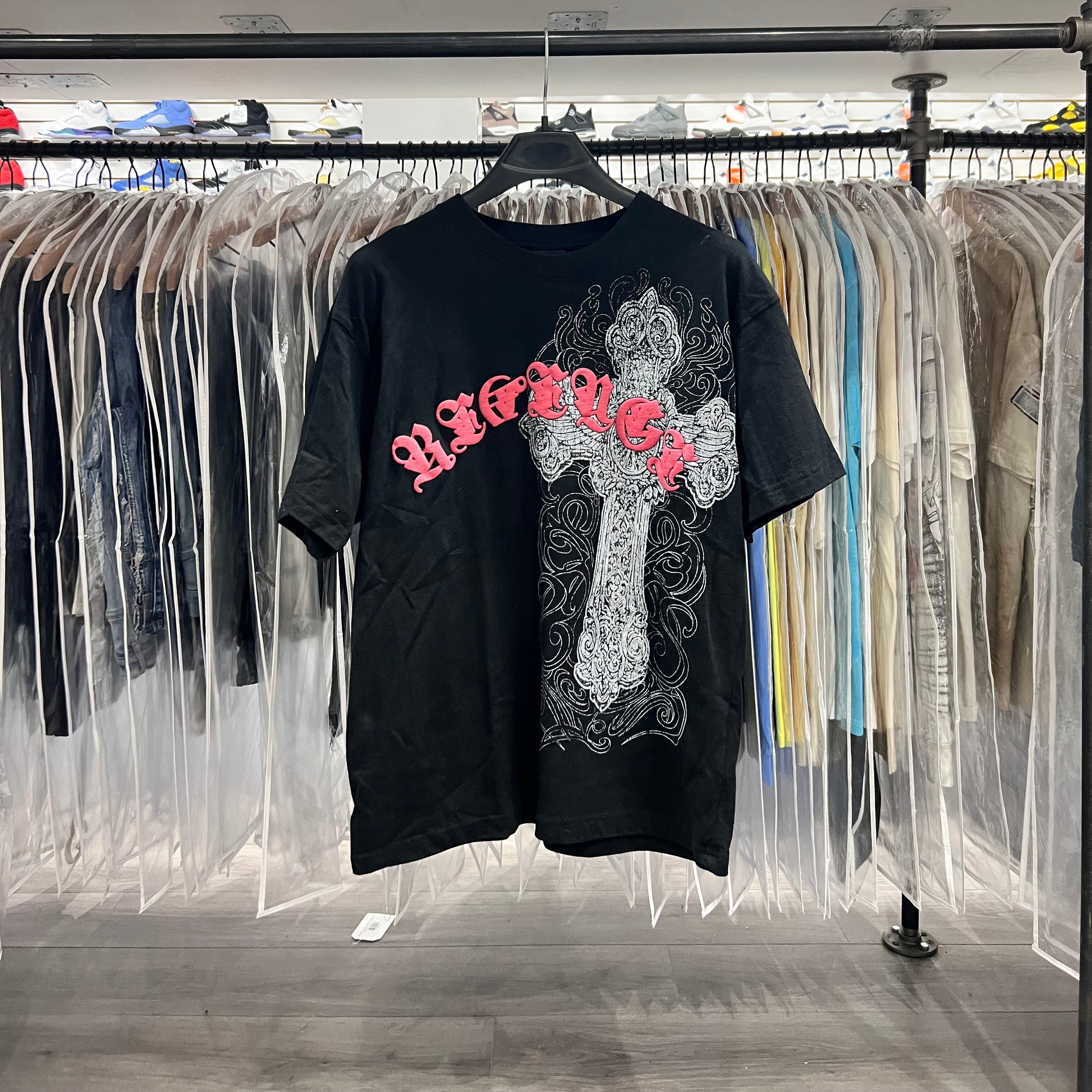 Revenge Tee Black Cross Spike (Lightly Worn)