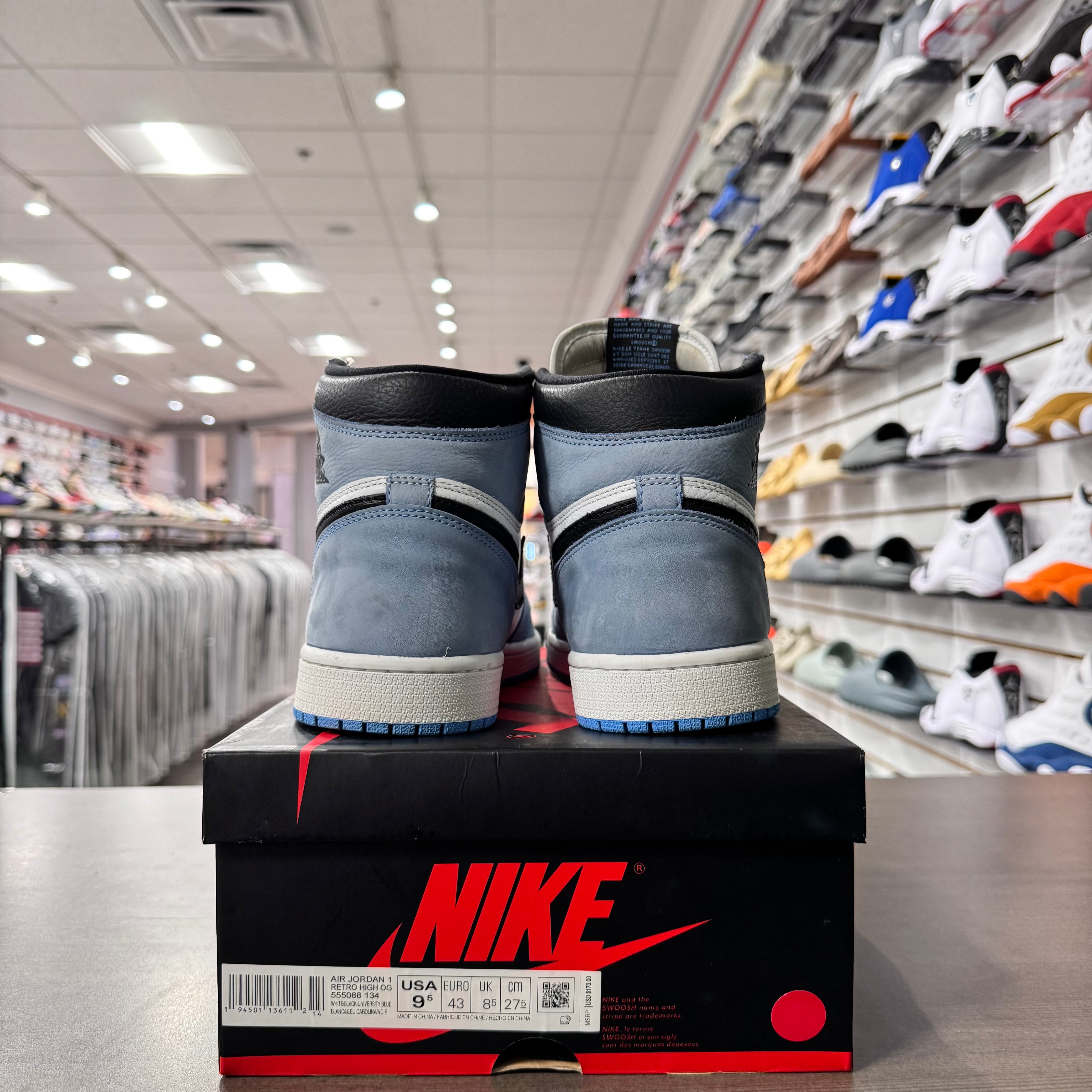 Jordan Retro 1 High Og Mens University Blue (Lightly Worn)