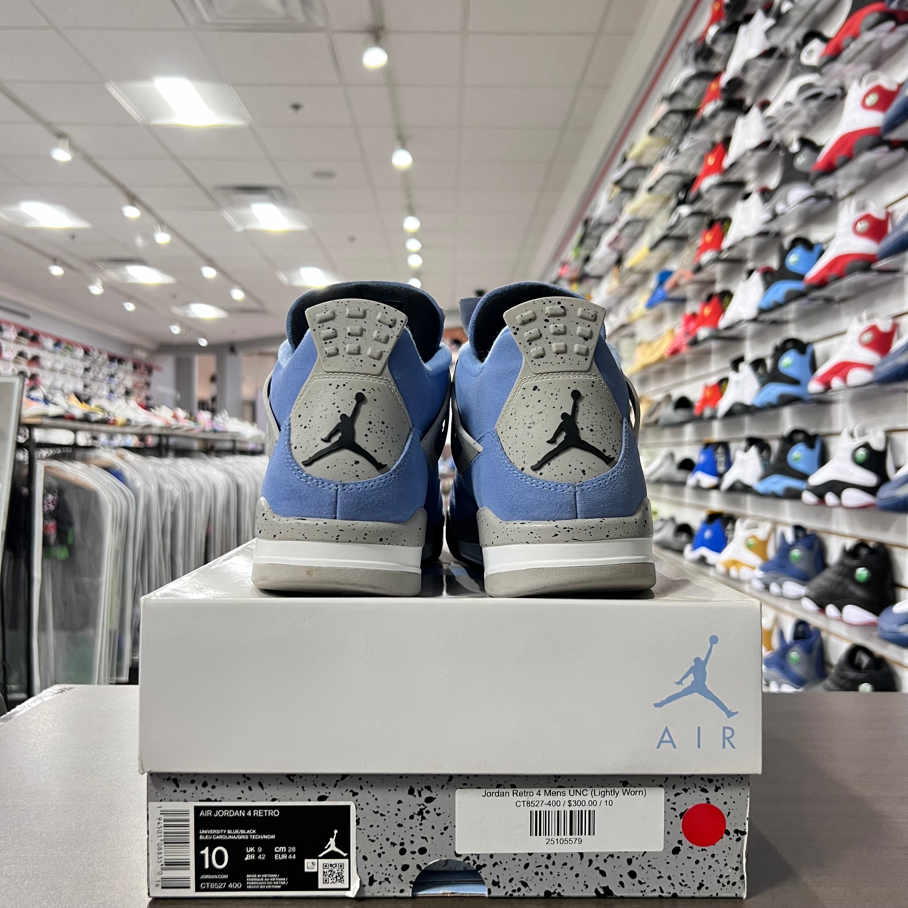 Jordan Retro 4 Mens UNC (Lightly Worn)