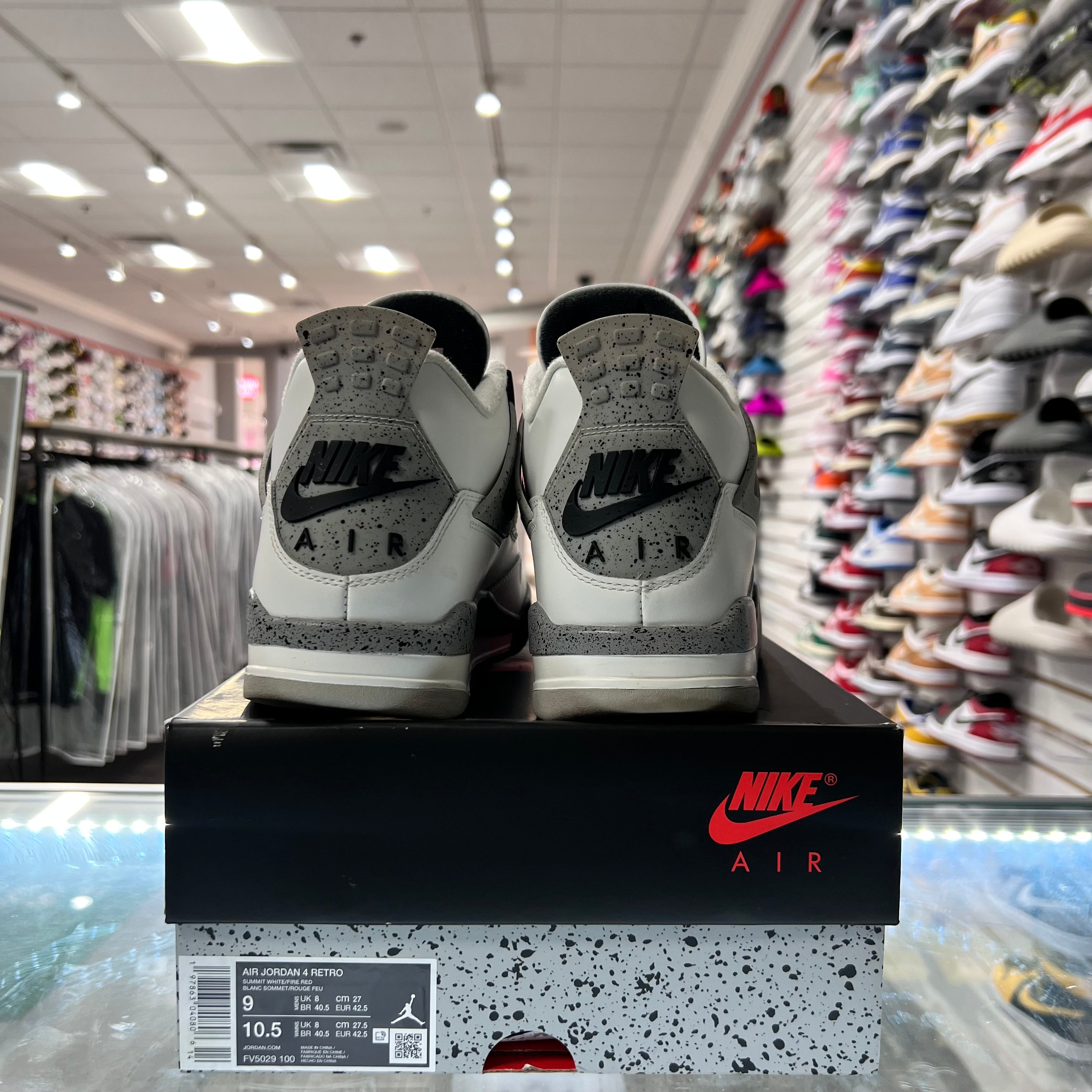 Jordan Retro 4 Mens White Cement (Lightly Worn)