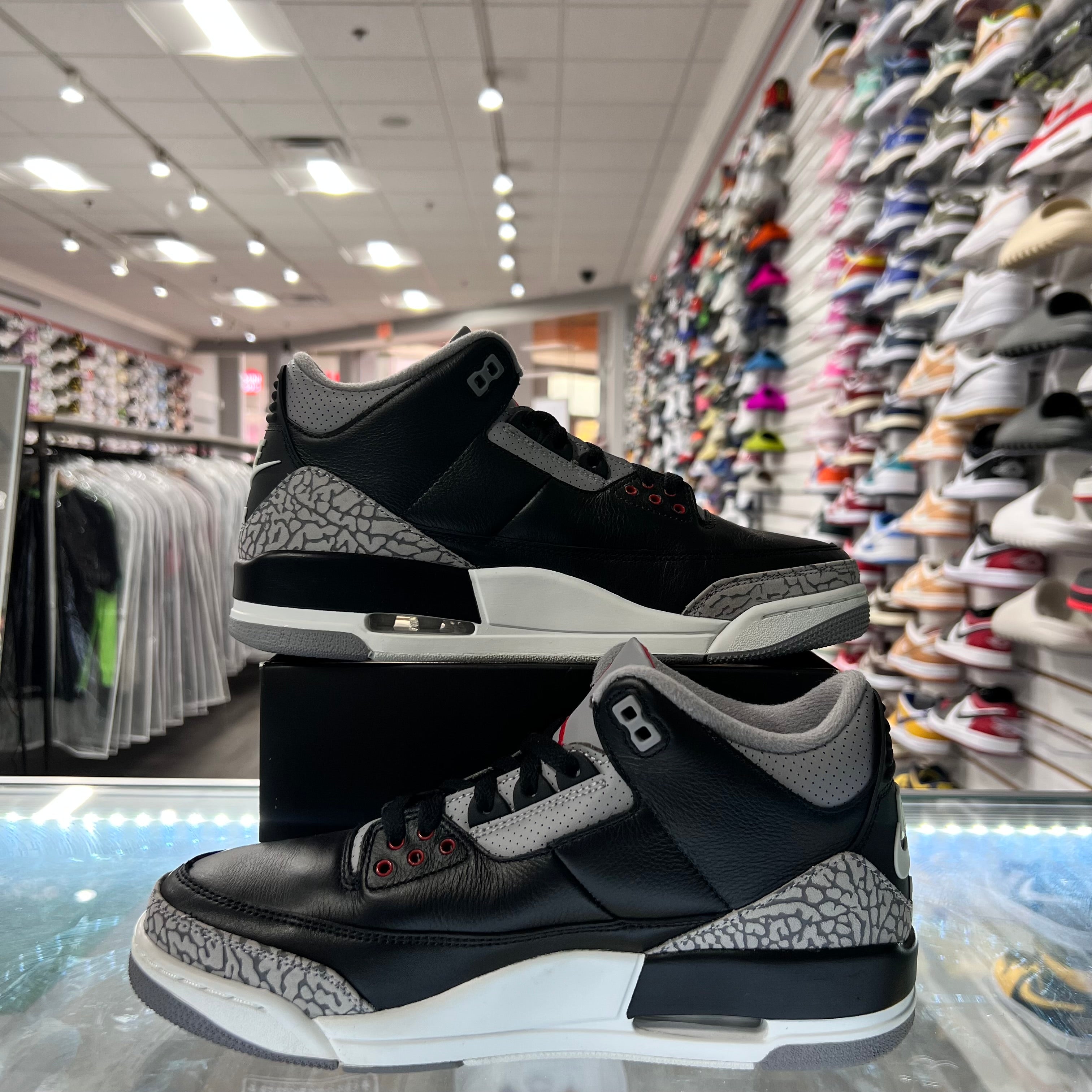 Jordan Retro 3 Mens Black Cement (2024)(Lightly Worn)