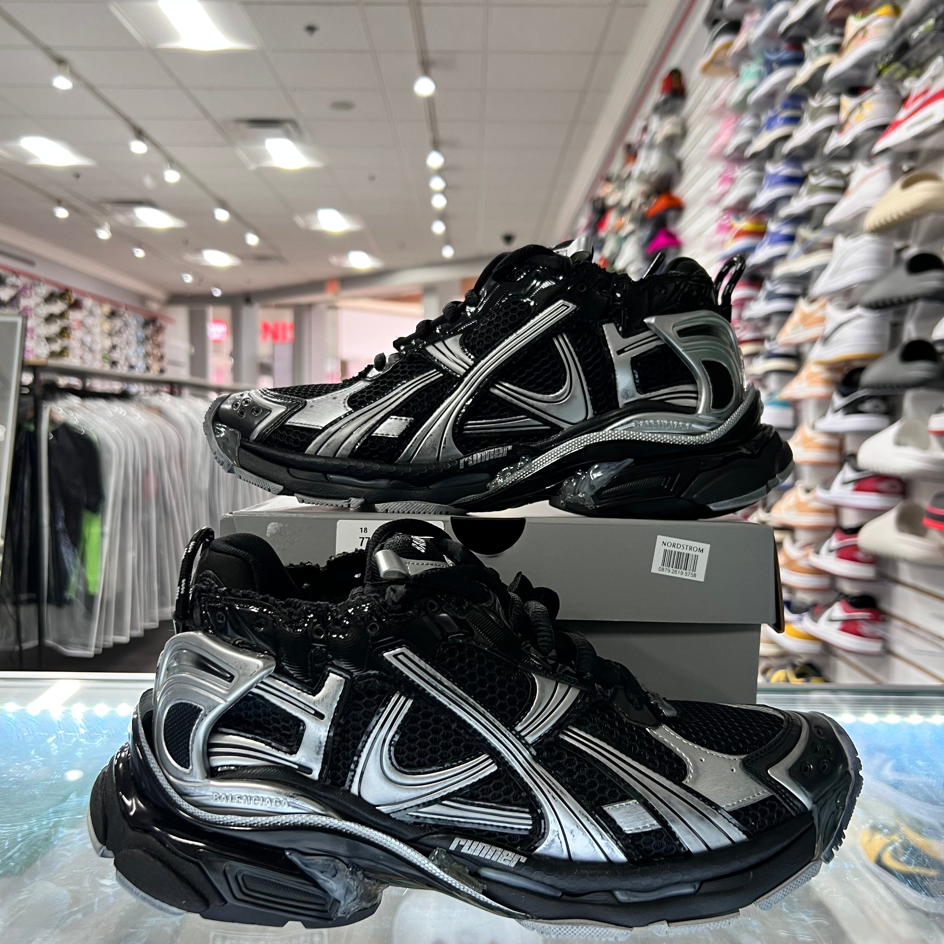 Balenciaga Runner Black Silver (Lightly Worn)