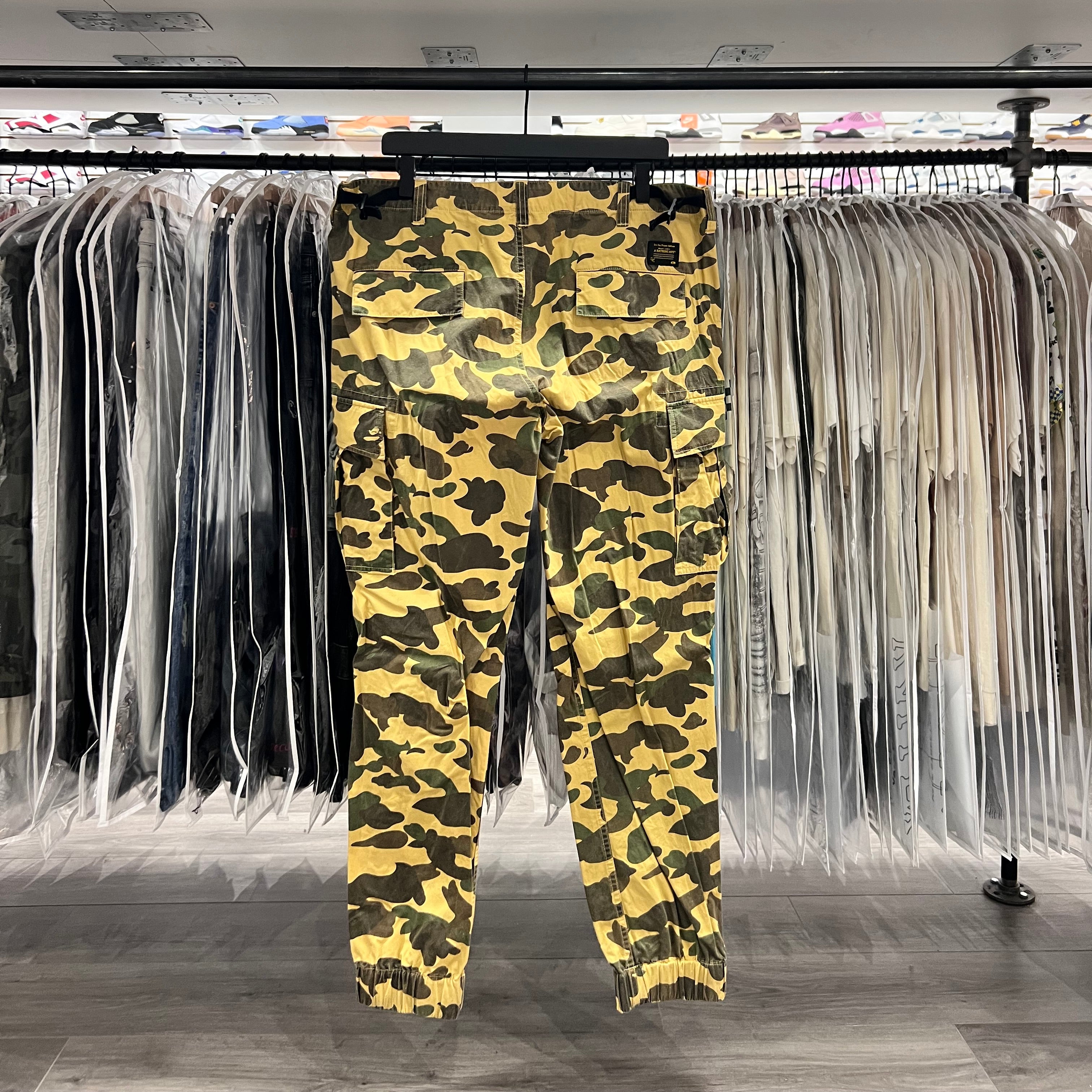 A Bathing Ape Dev Ops Cargo Pants Yellow Camo (Lightly Worn)