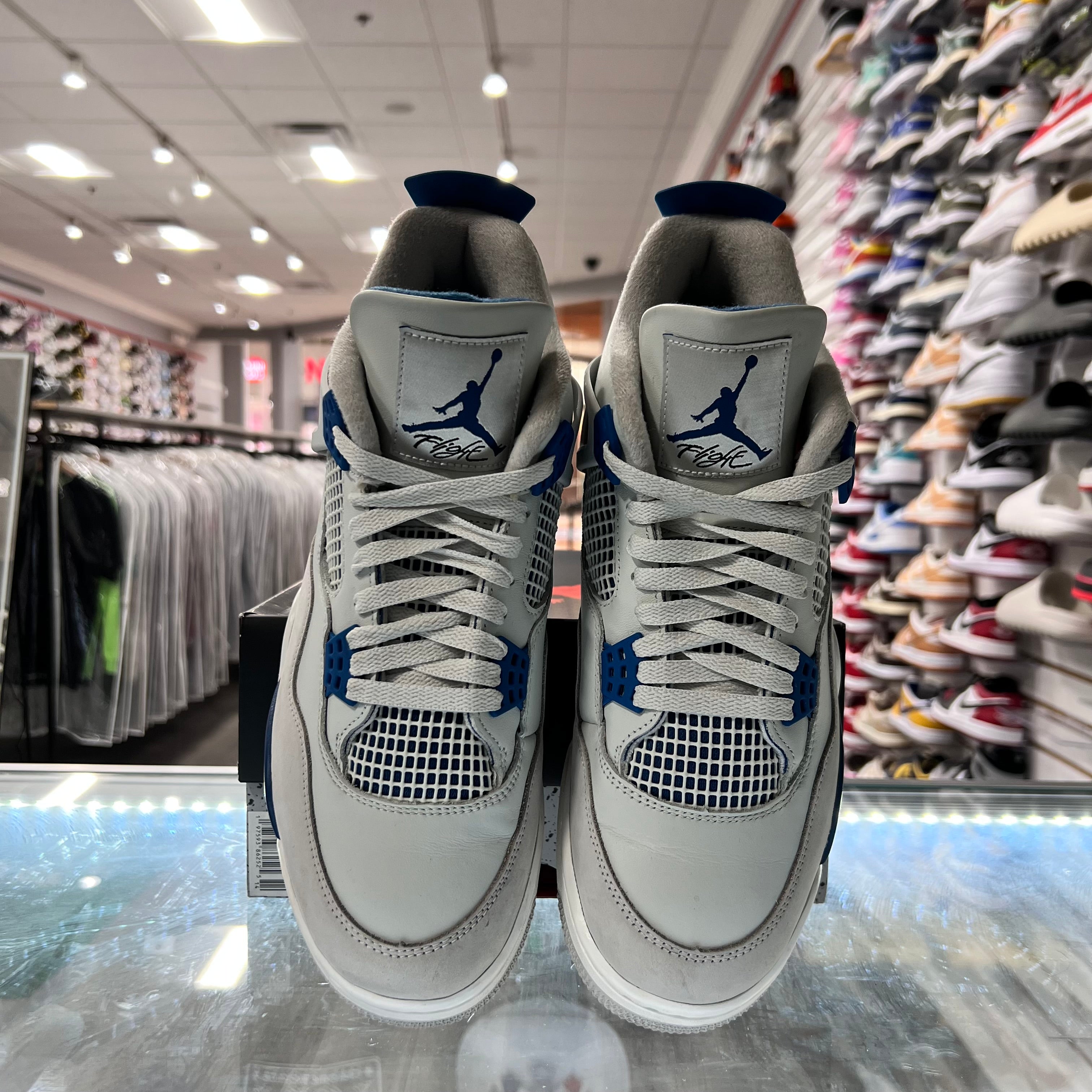Jordan Retro 4 Mens Military Blue (Lightly Worn+Replacement Box)