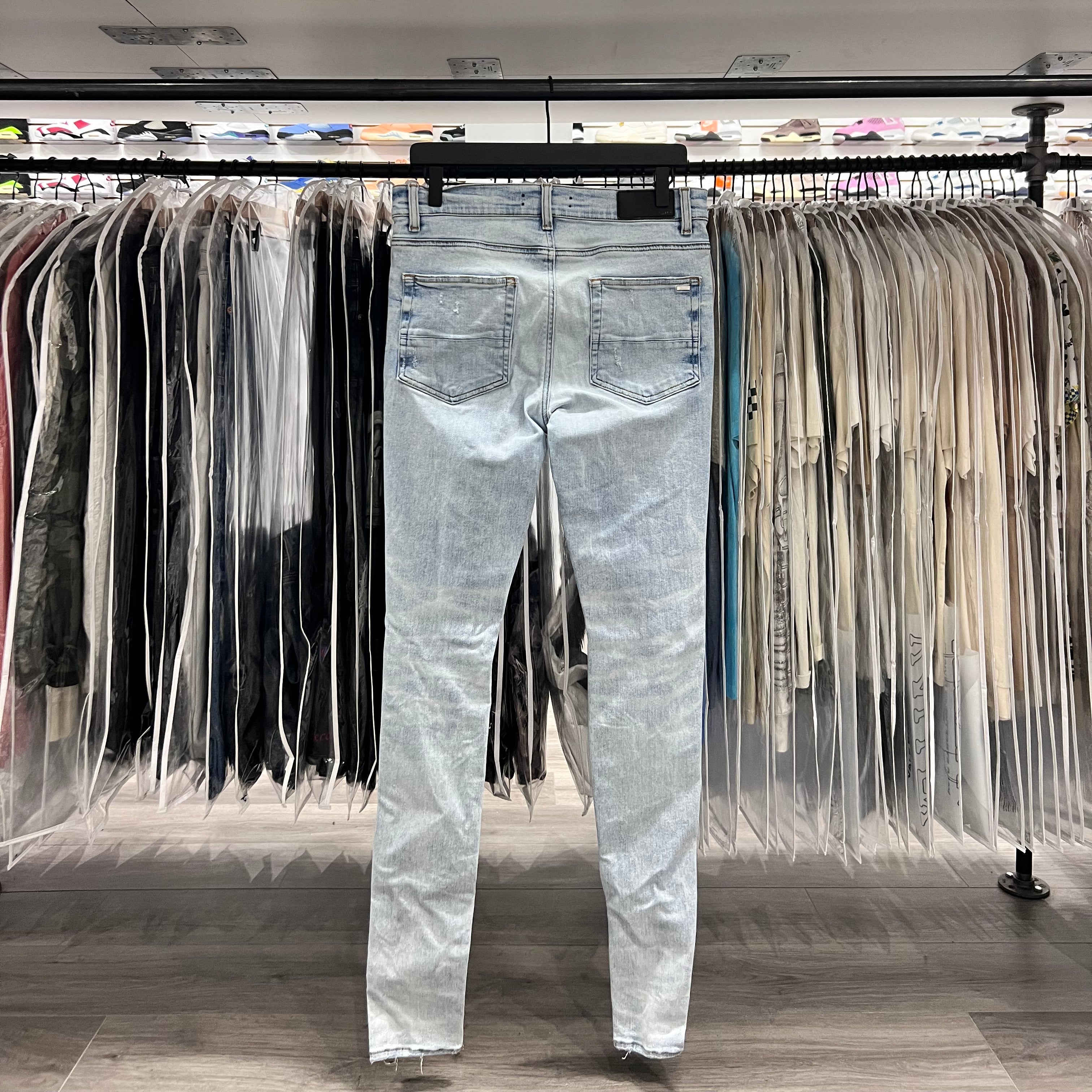 Amiri Jeans Blue Ripped Knees Slim Fit (Lightly Worn)