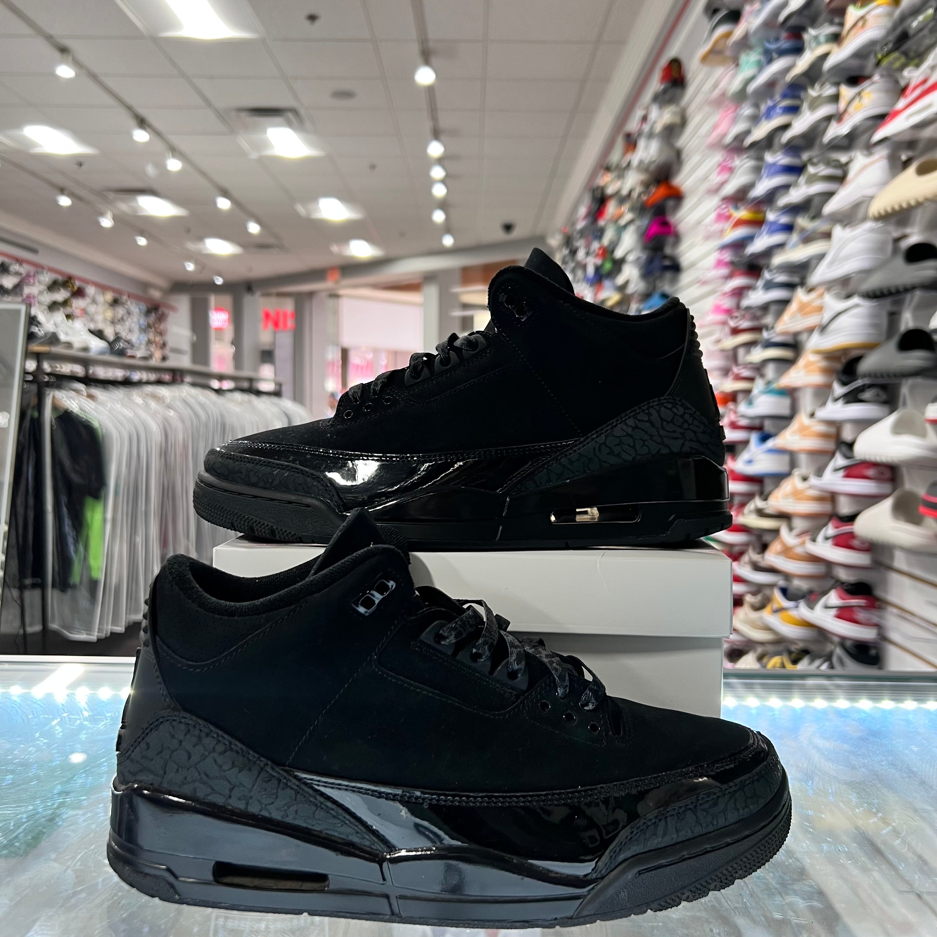 Jordan Retro 3 Mens Black Cat (Lightly Worn+Replacement Box)