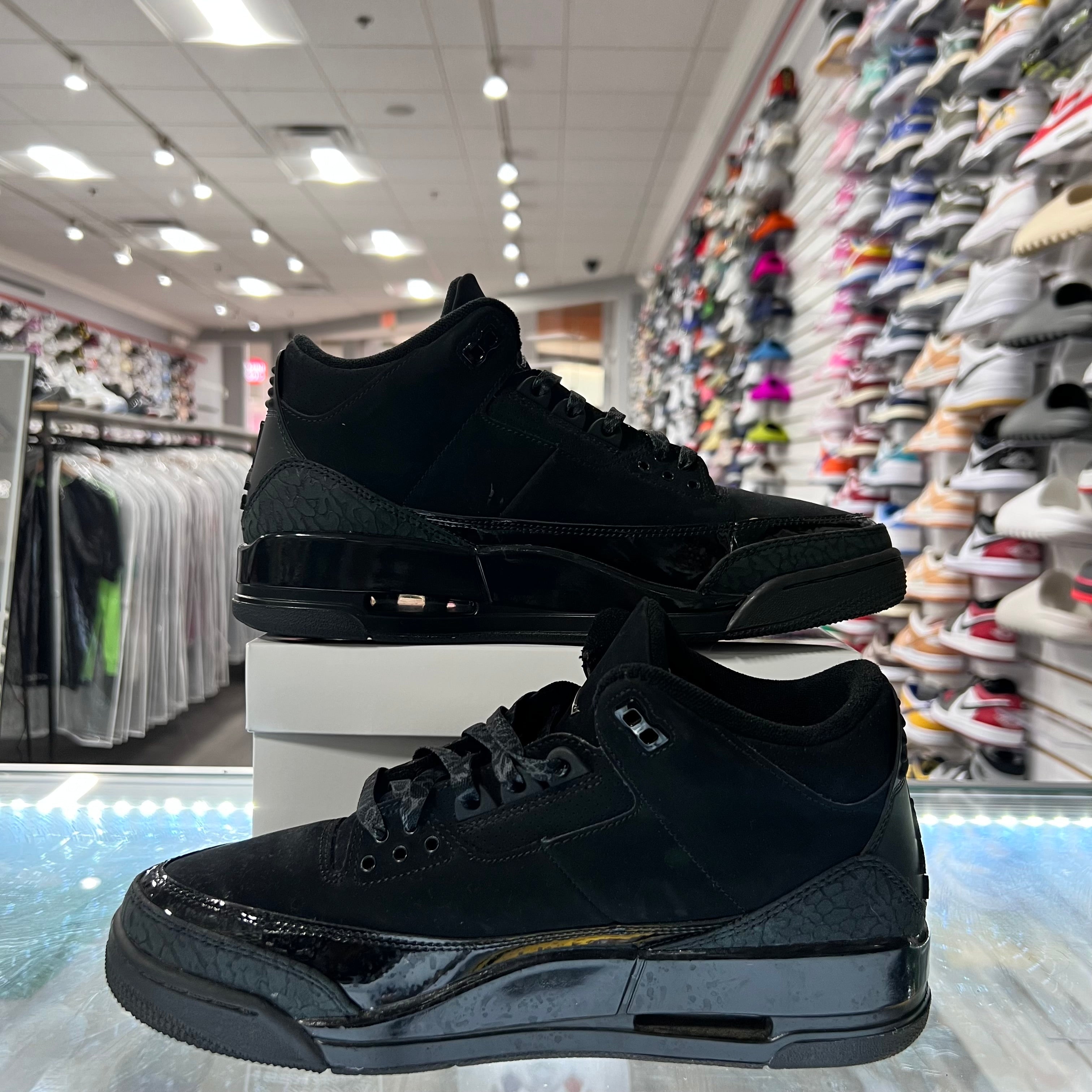 Jordan Retro 3 Mens Black Cat (Lightly Worn+Replacement Box)