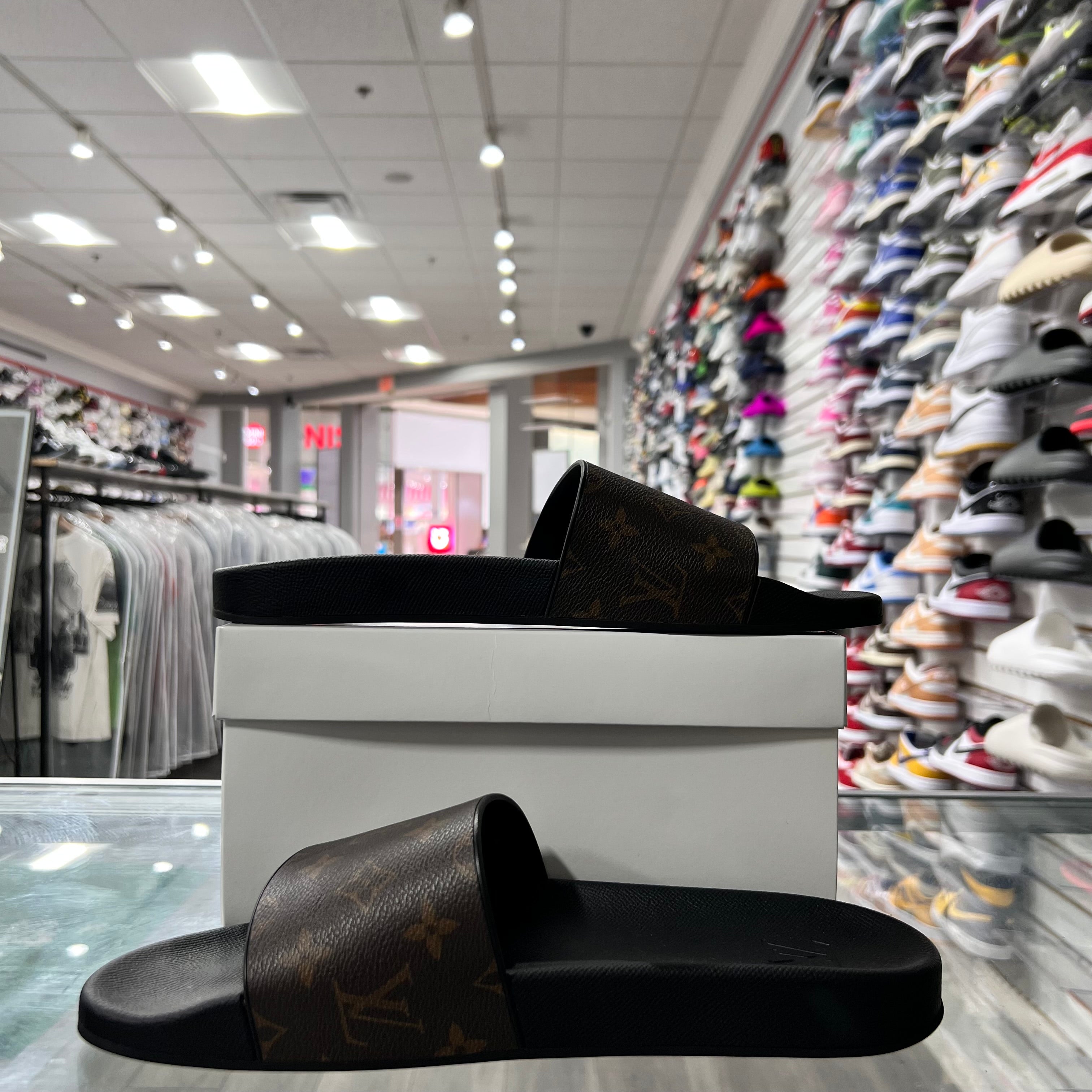 Louis Vuitton Waterfront Mule Monogram Brown (Lightly Worn+Replacement Box)