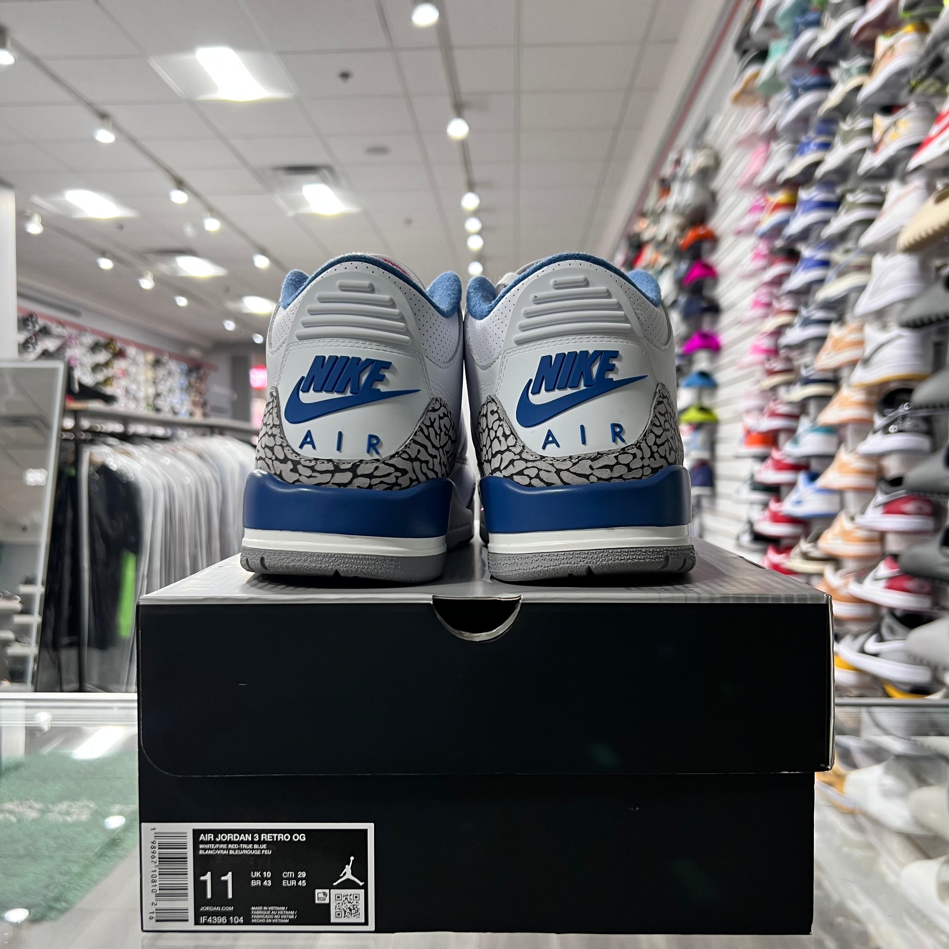 Jordan Retro 3 Mens True Blue (2026)(Lightly Worn)