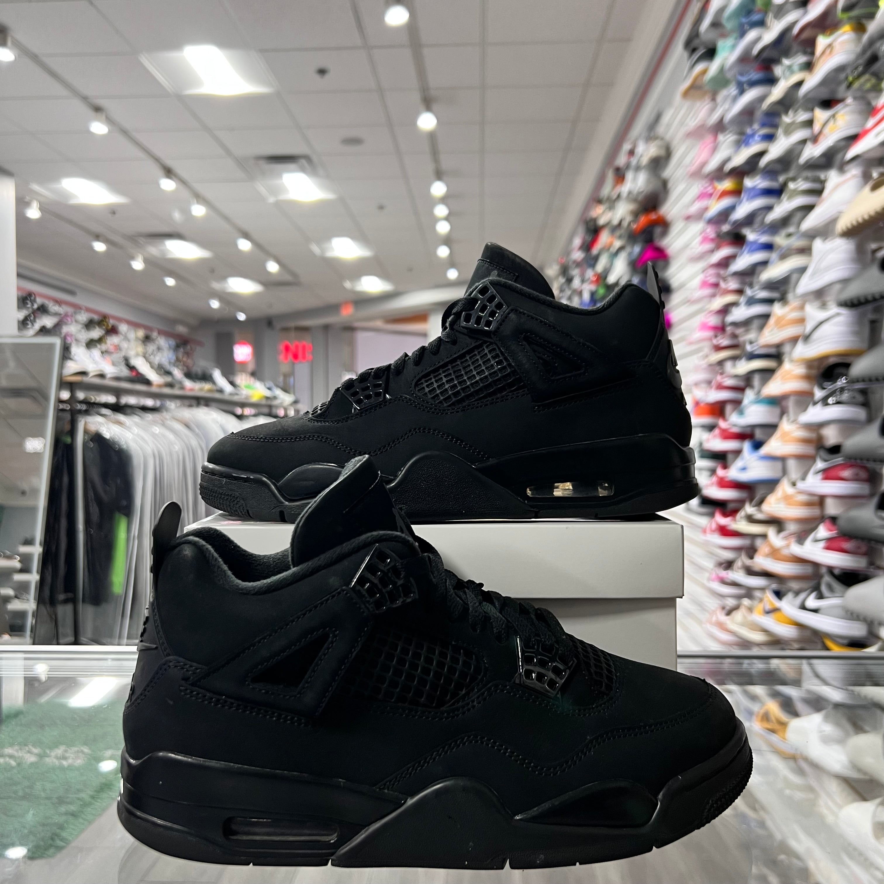 Jordan Retro 4 Mens Black Cat (Lightly Worn+Replacement Box)