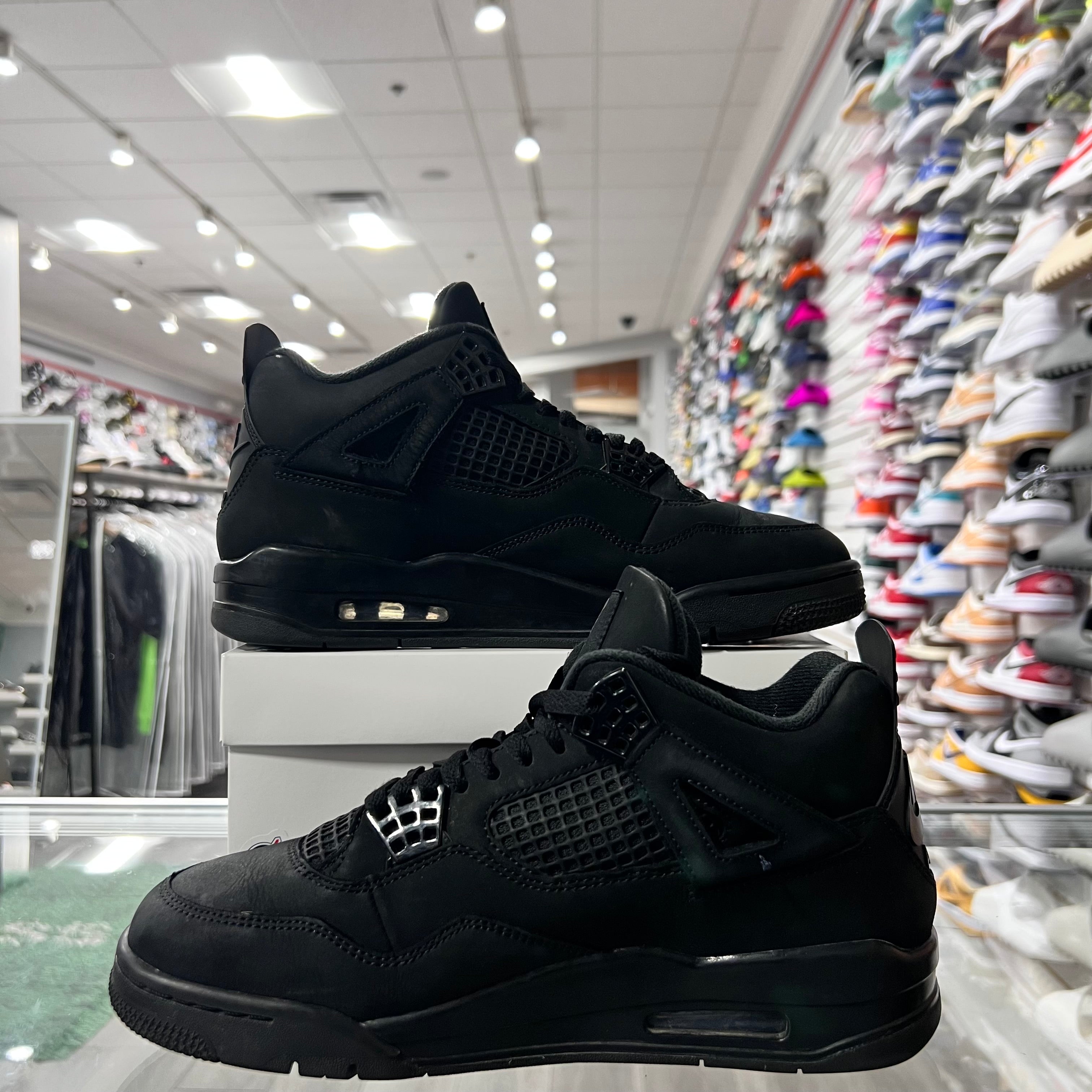 Jordan Retro 4 Mens Black Cat (Lightly Worn+Replacement Box)