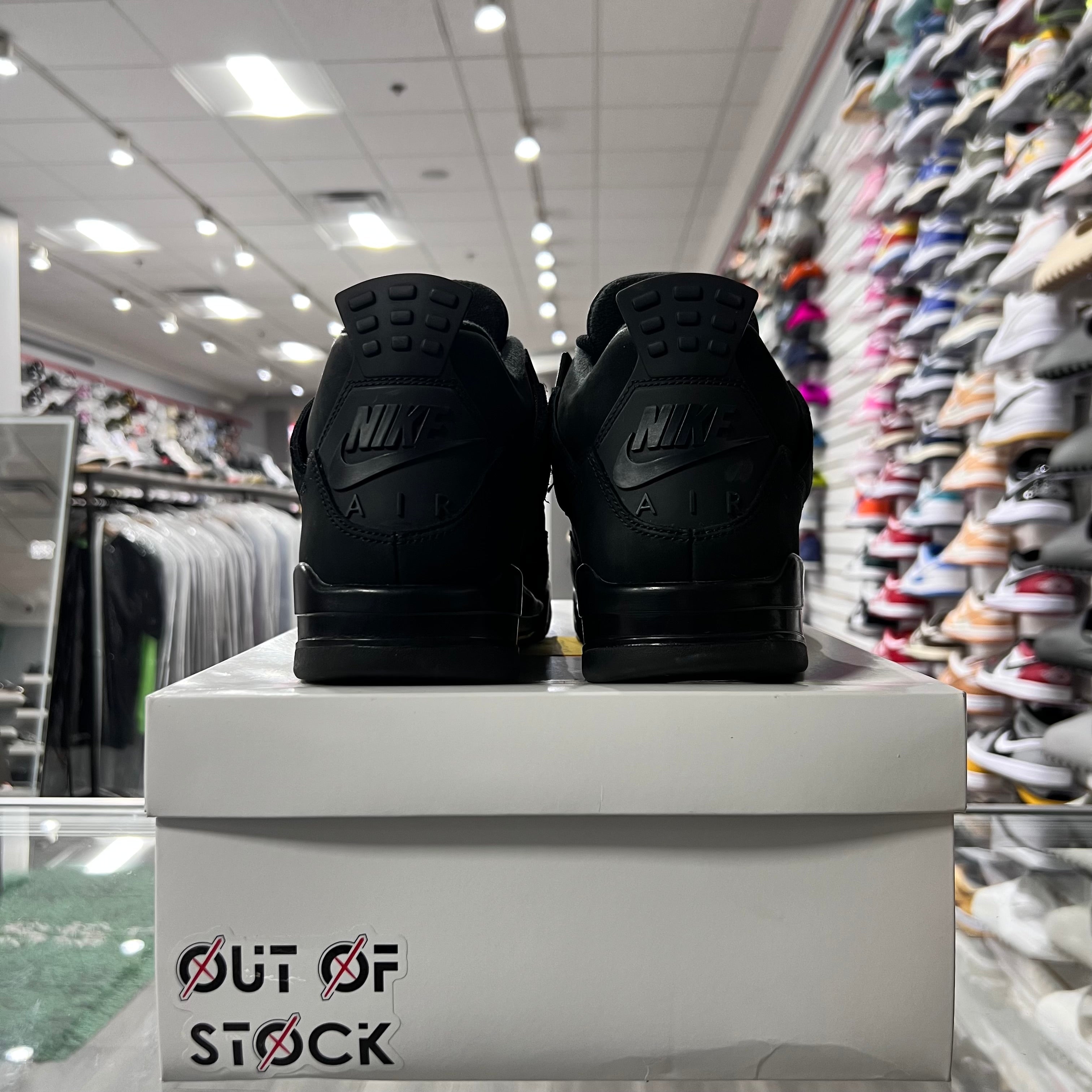 Jordan Retro 4 Mens Black Cat (Lightly Worn+Replacement Box)
