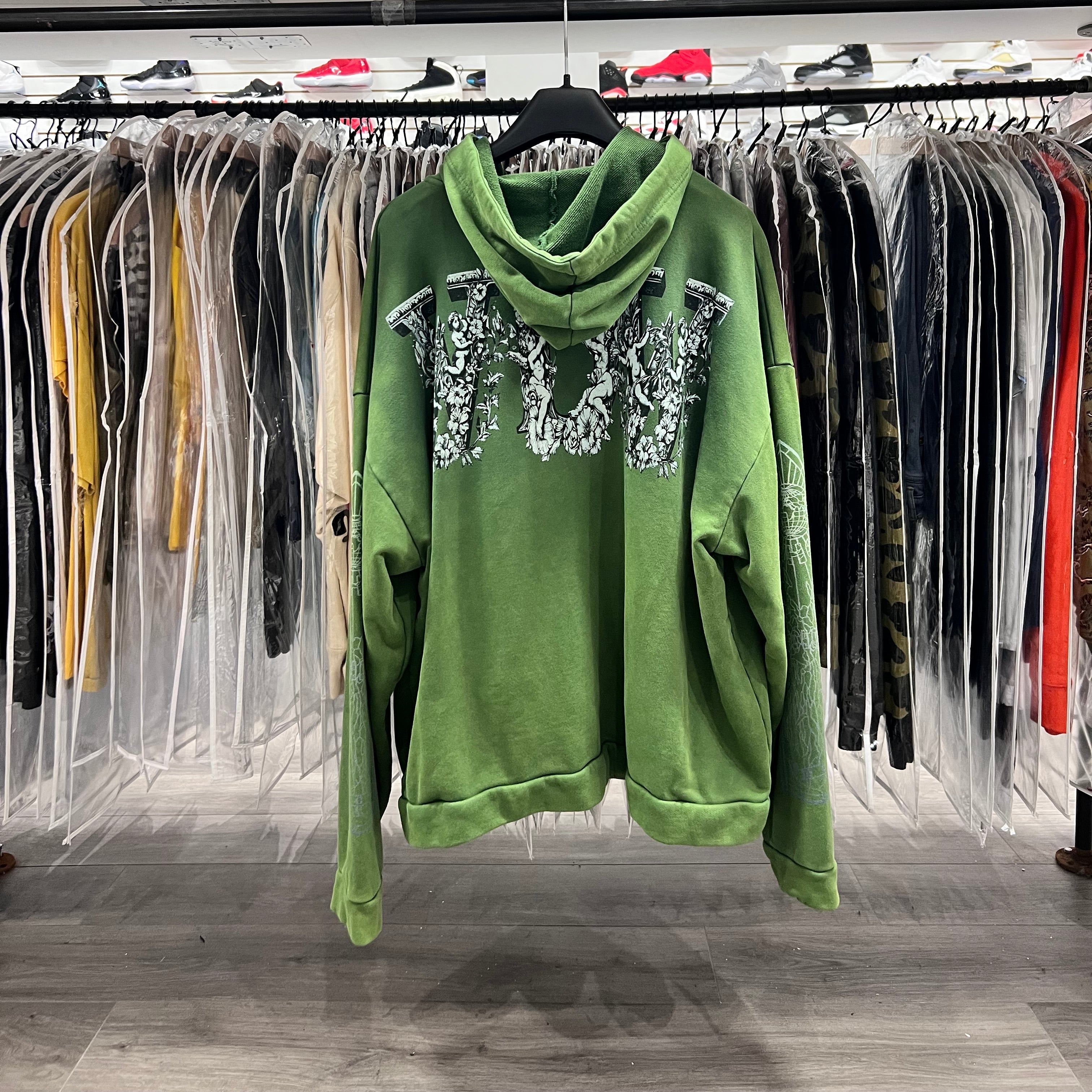 Who Decides War Sacred Being Green Zip Up (Lightly Worn)