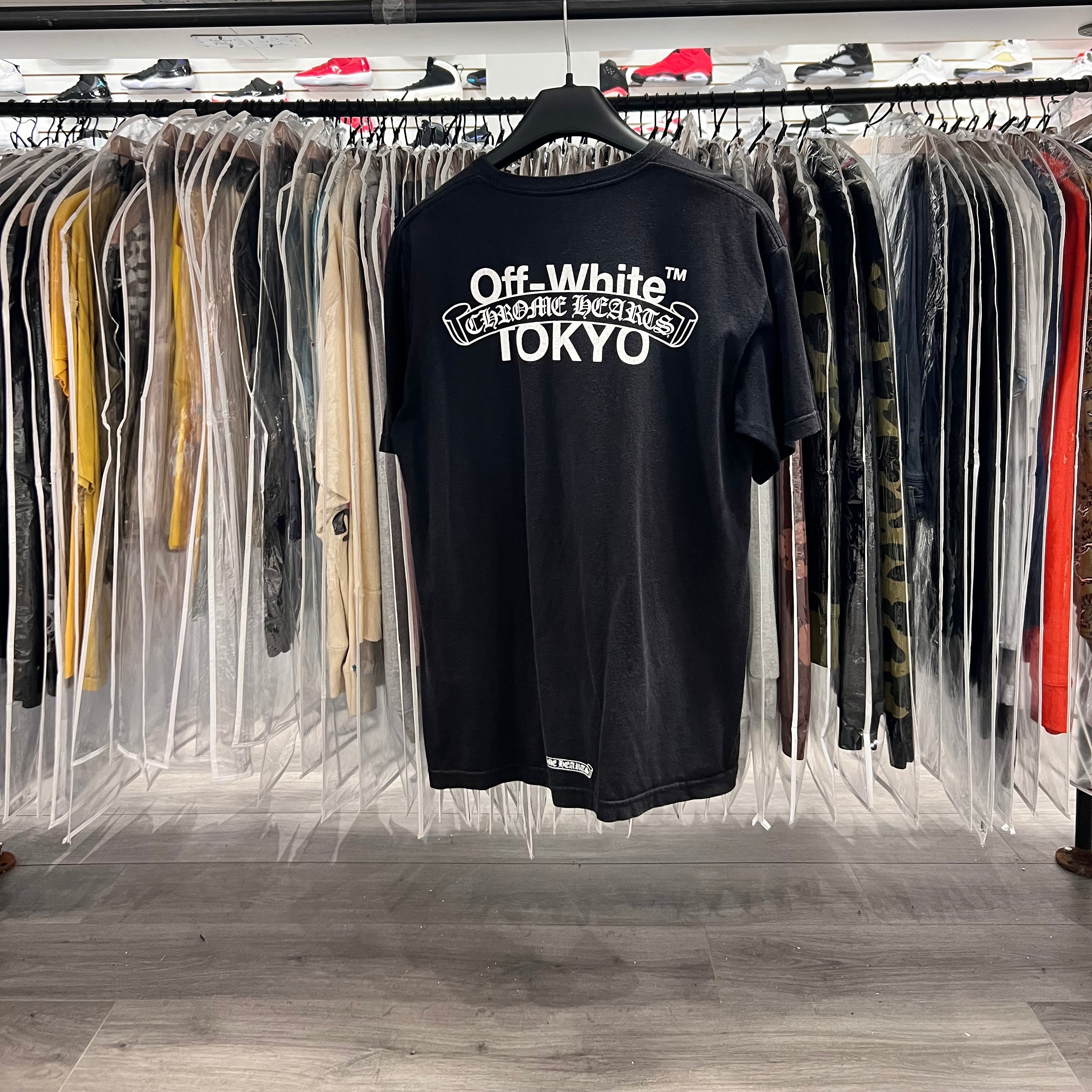 Chrome Hearts X Off White Tokyo Black T-Shirt (Lightly Worn)