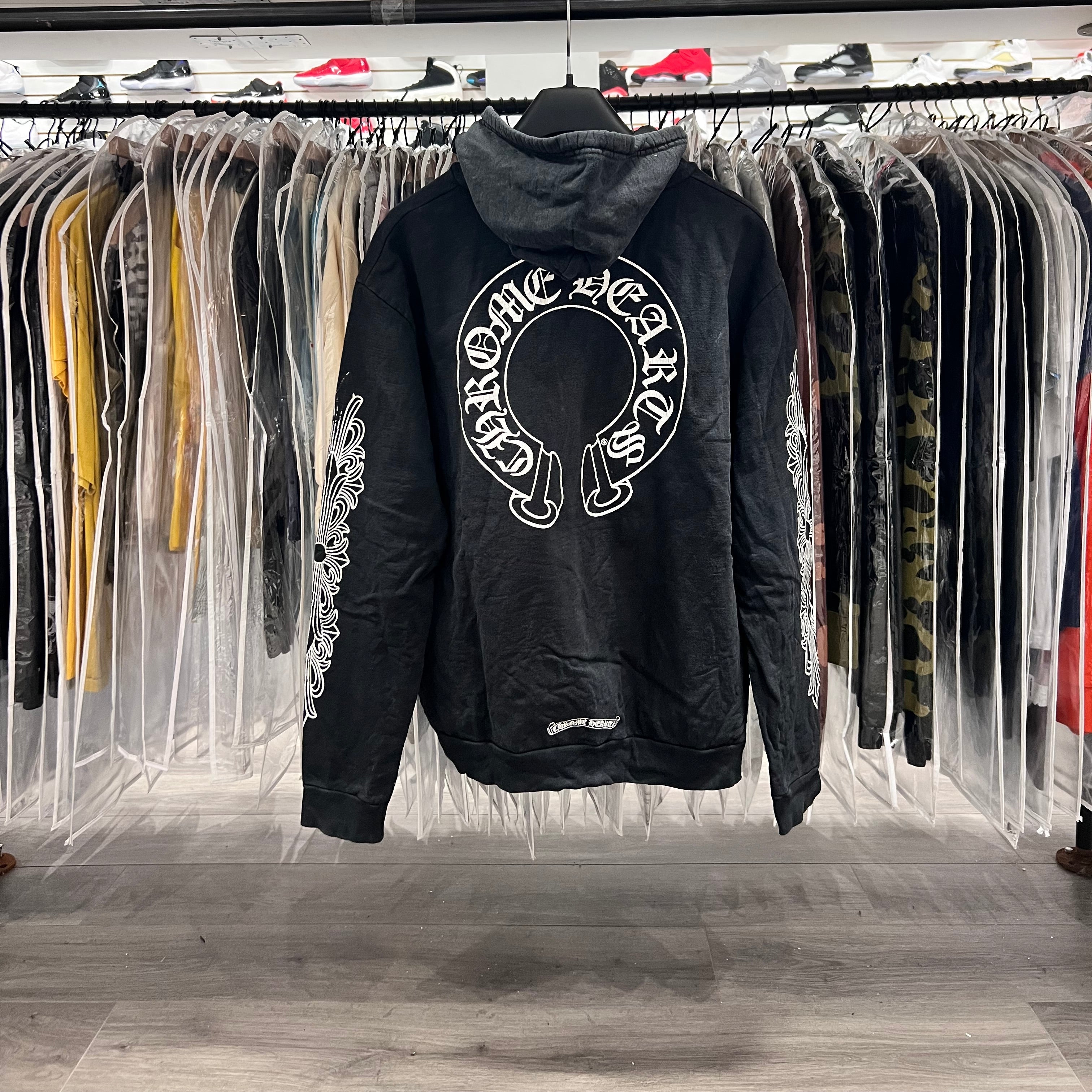 Chrome Hearts Floral Zip Up Hoodie (Lightly Worn+Damaged)