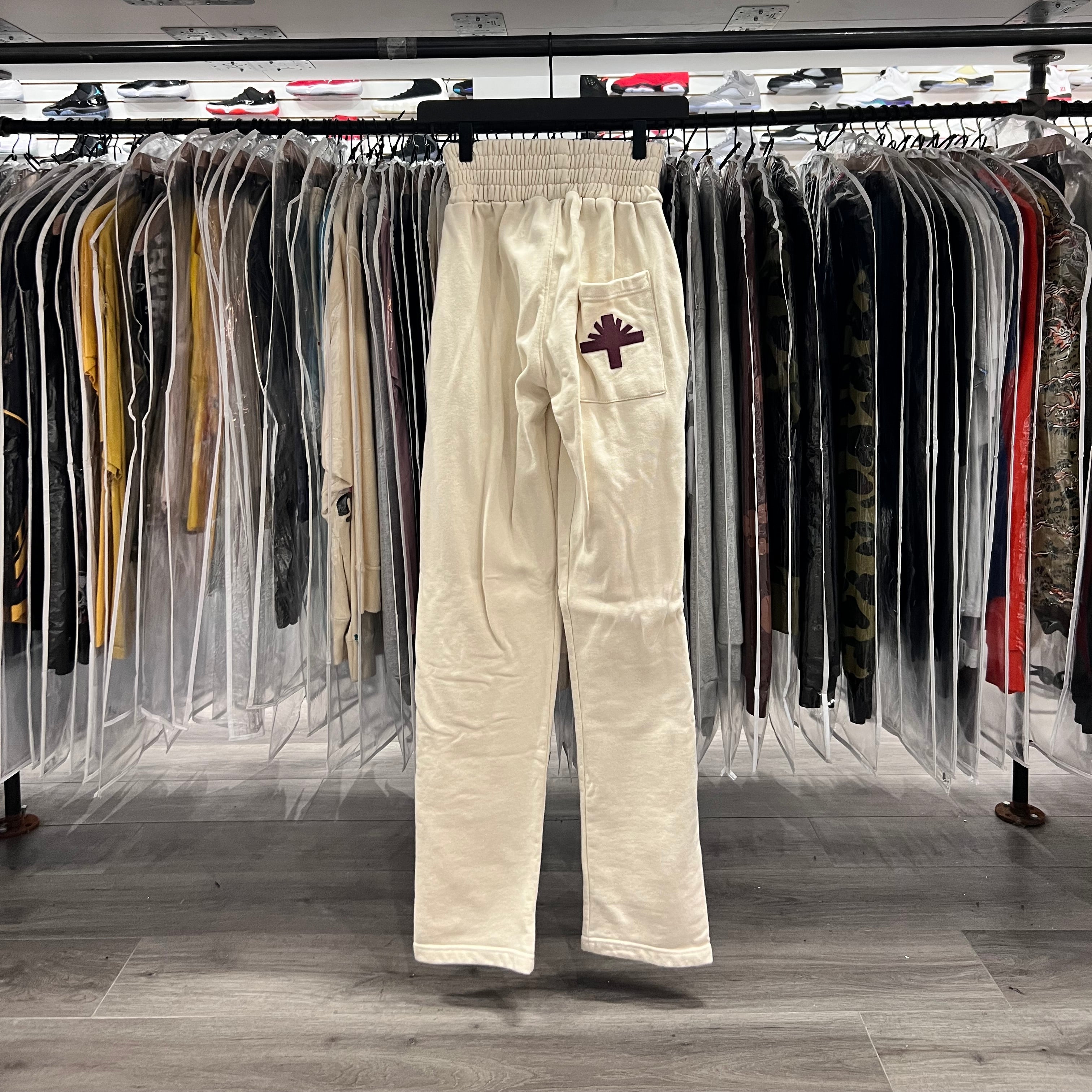 Vertebrae Sweatpants Cream/Burgandy (Lightly Worn)