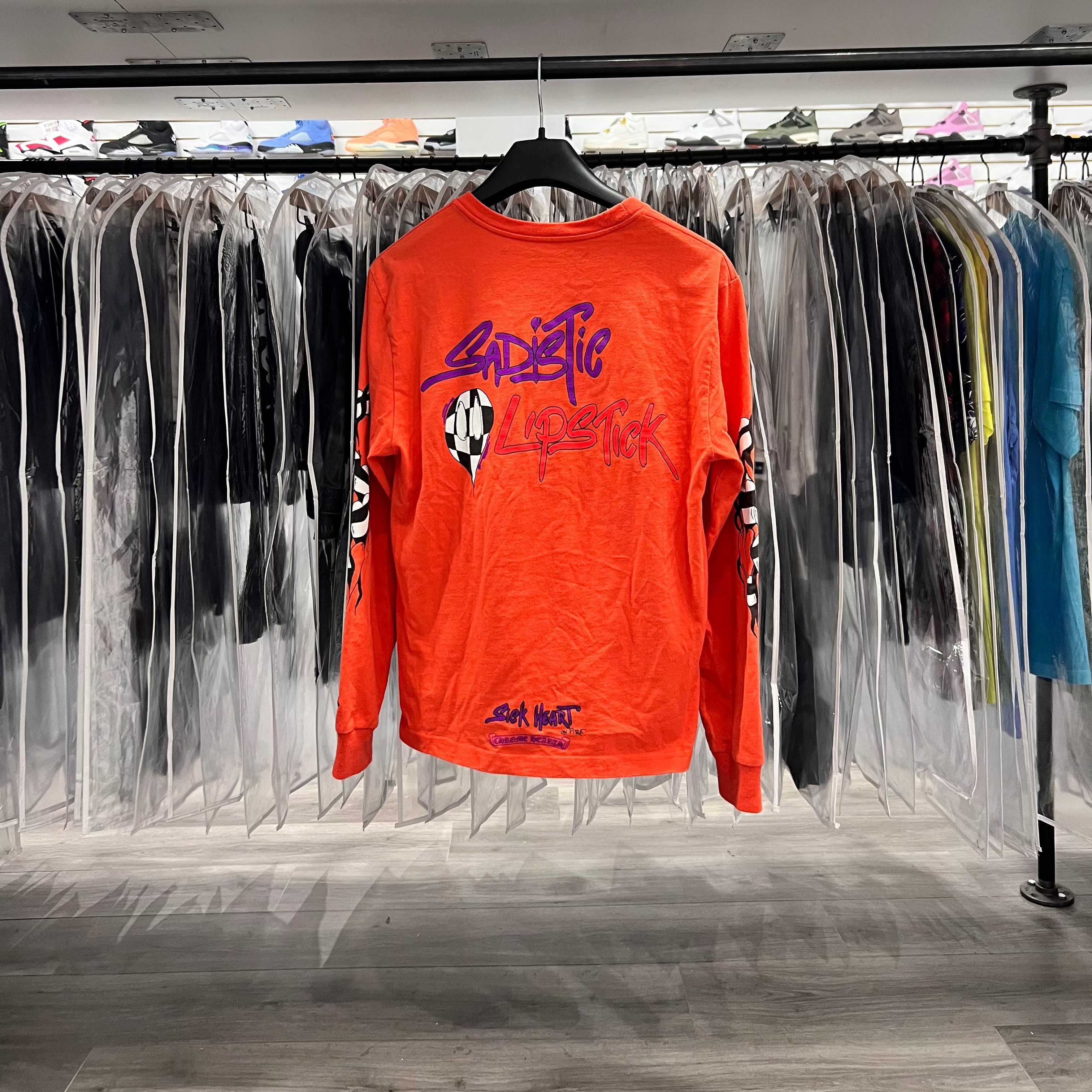 Chrome Hearts X Matty Boy Sadistic Lipstick Long-Sleeve Tee (Lightly Worn)