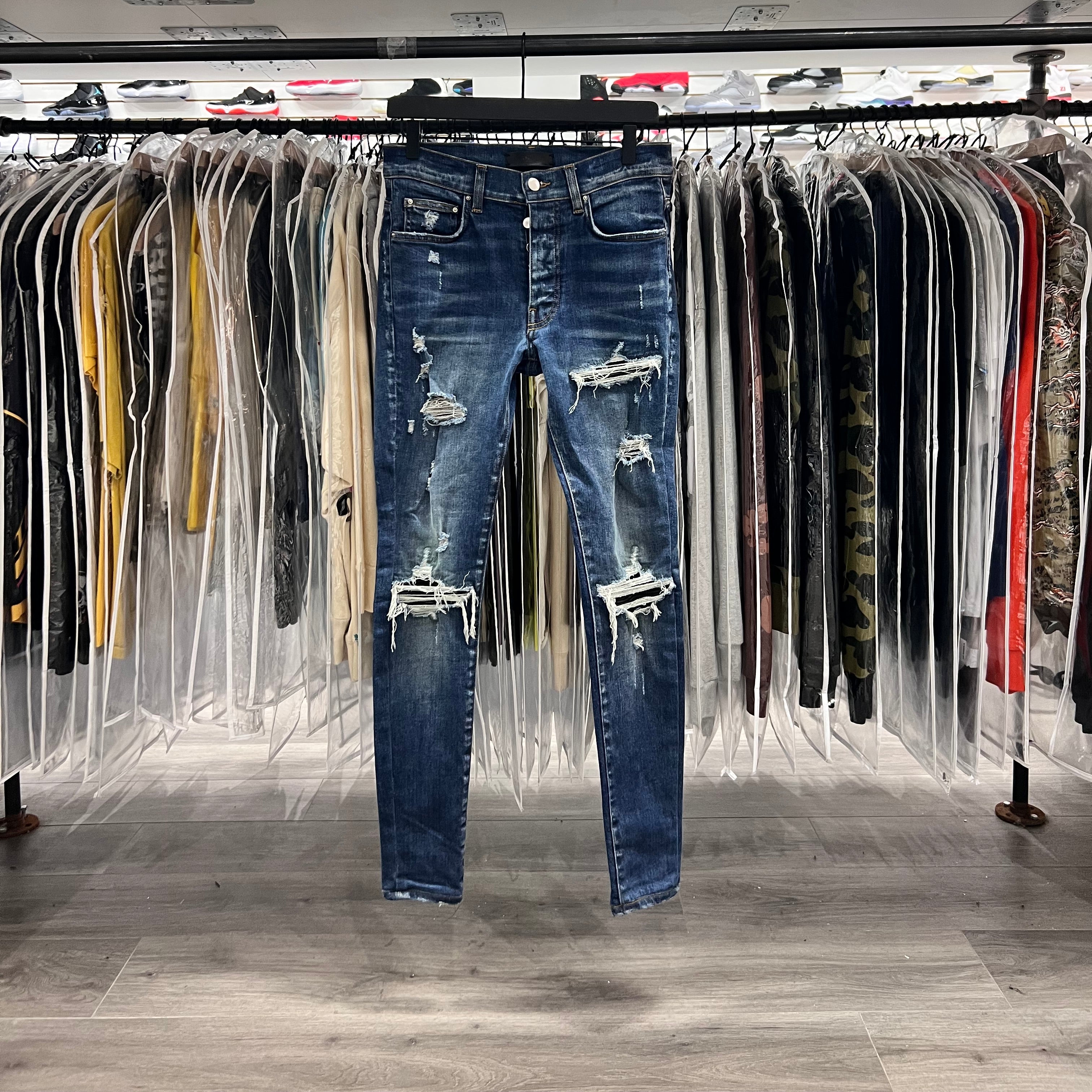 Amiri MX 1 Jeans Black Patches (Lightly Worn)