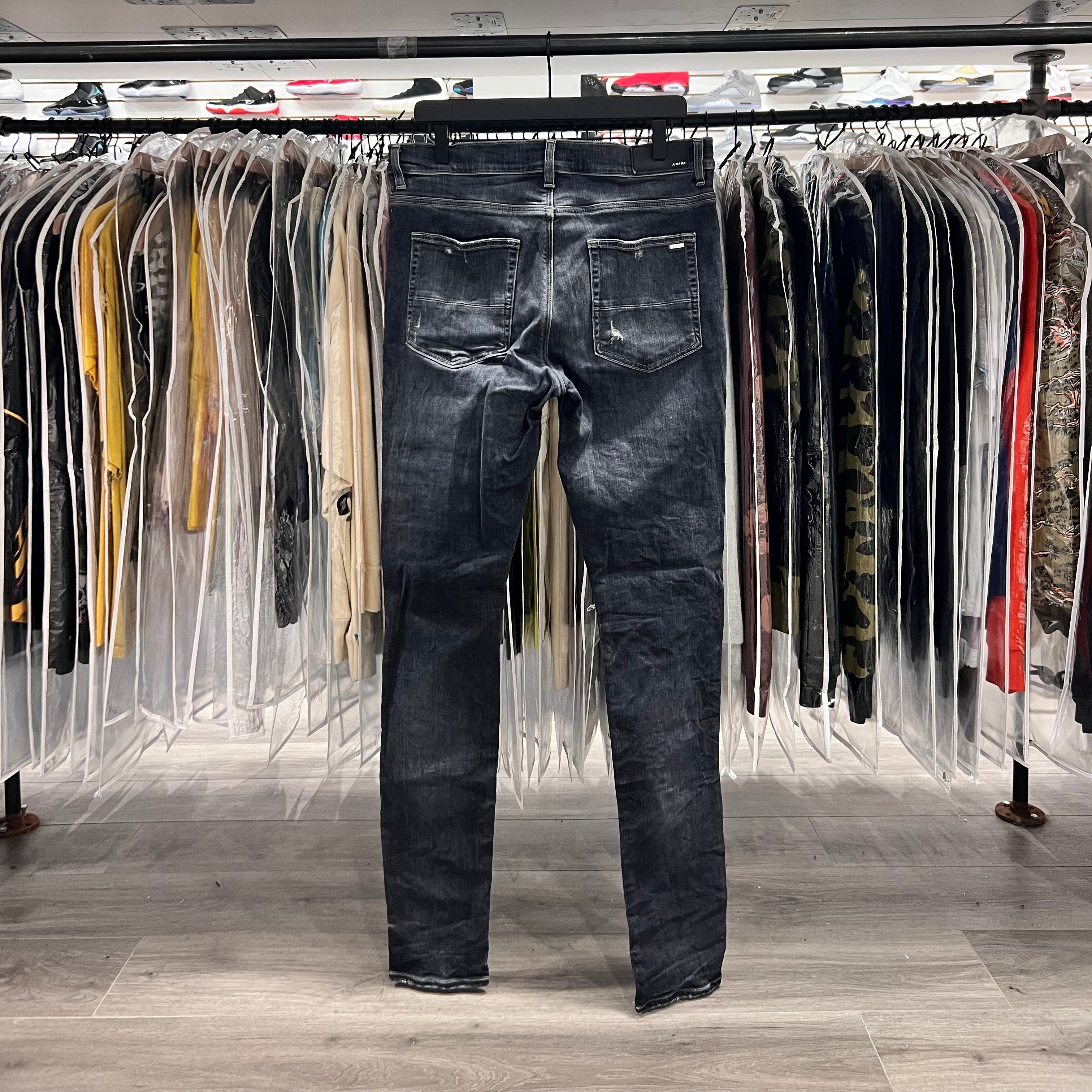 Amiri MX1 Black Paisley Jeans (Lightly Worn)