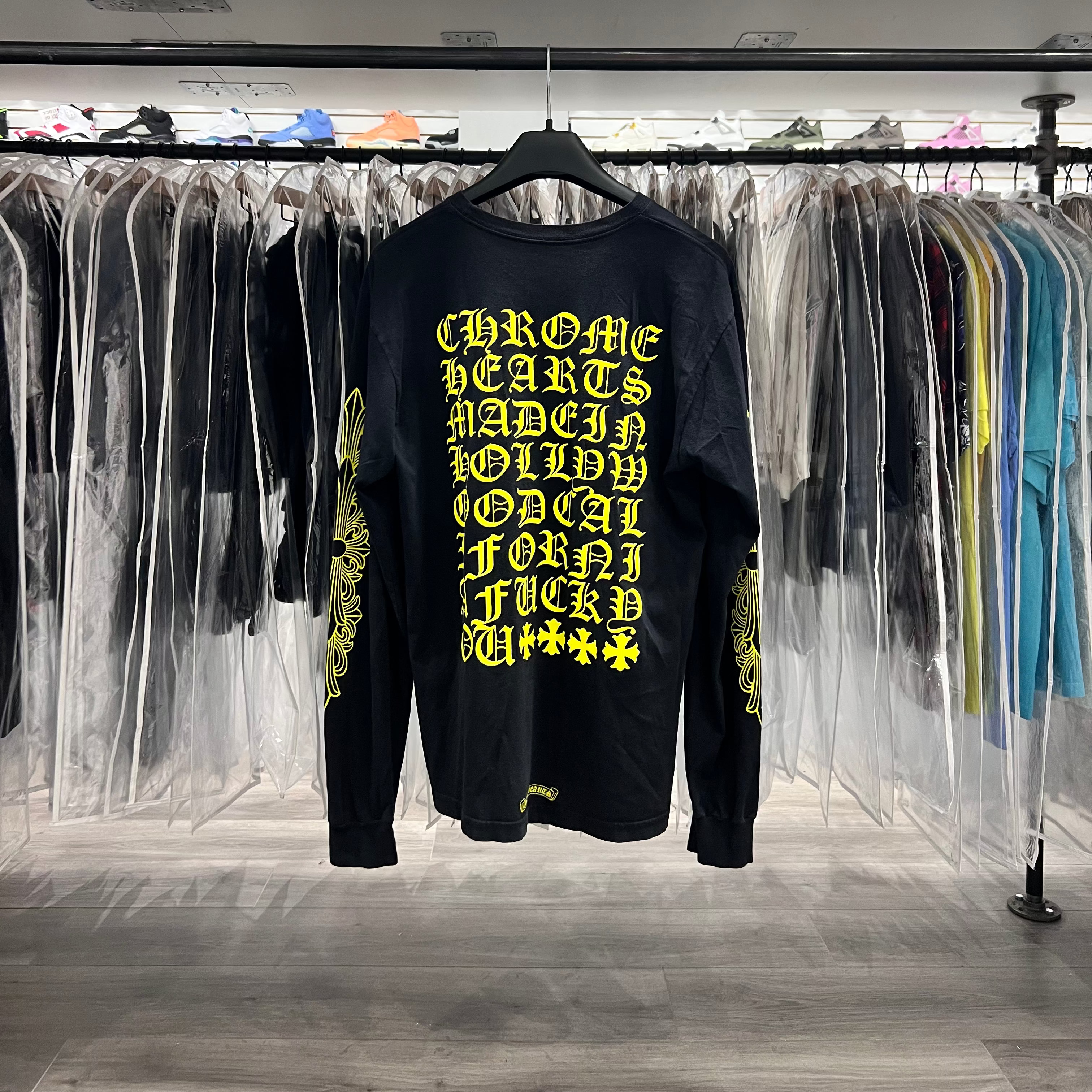 Chrome Hearts Long Sleeve Tee Green Floral Print (Lightly Worn)