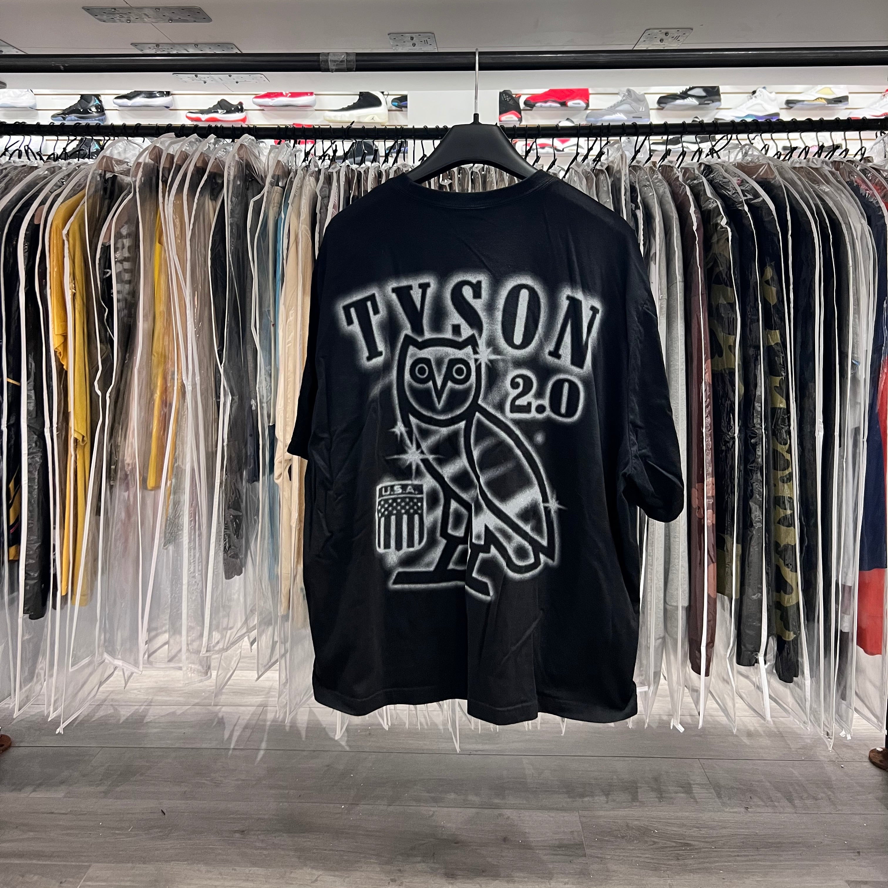 OVO Tyson Airbrush Tee Black (Lightly Worn)