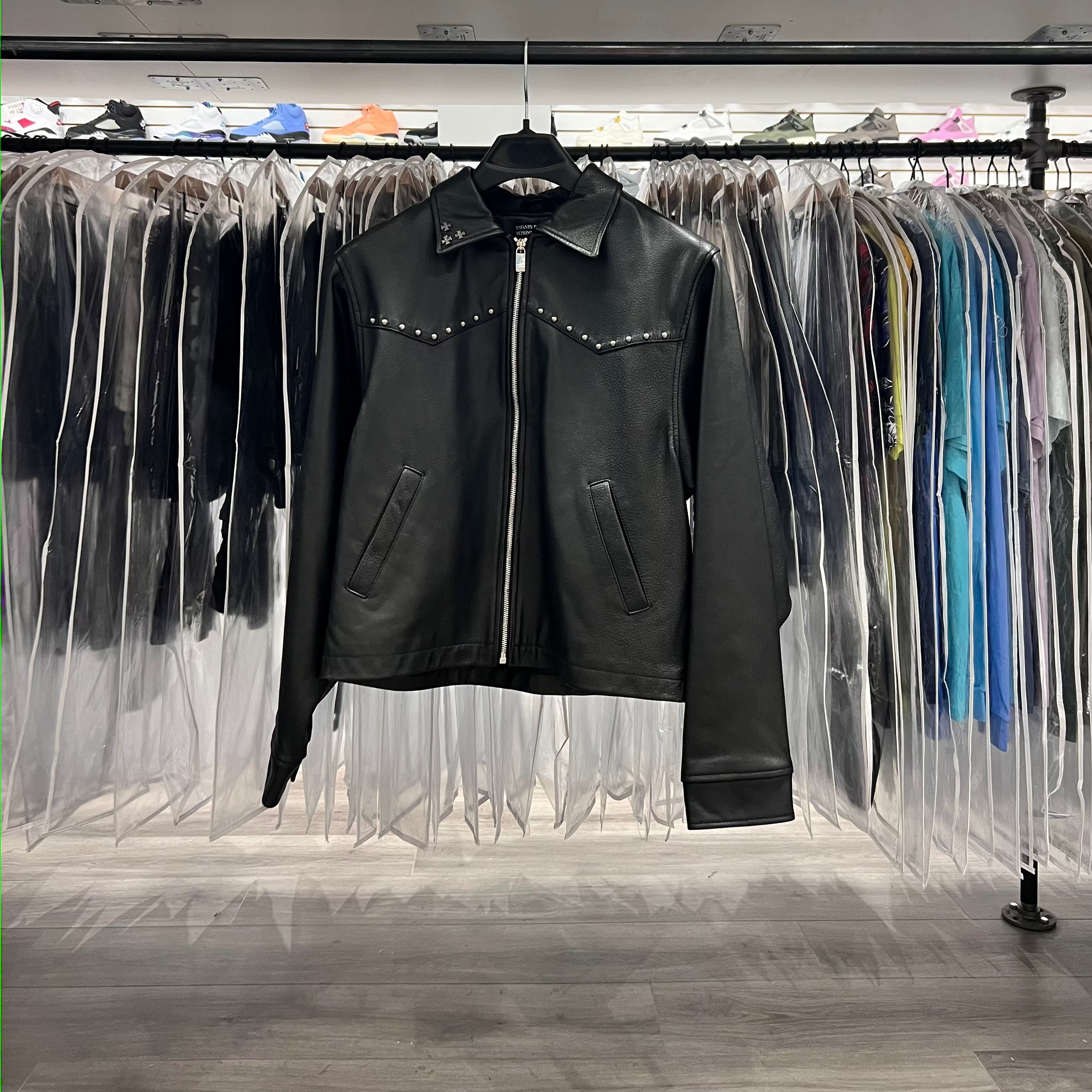 Enfants Riches Deprimes Silver Studded Leather Jacket (Lightly Worn)