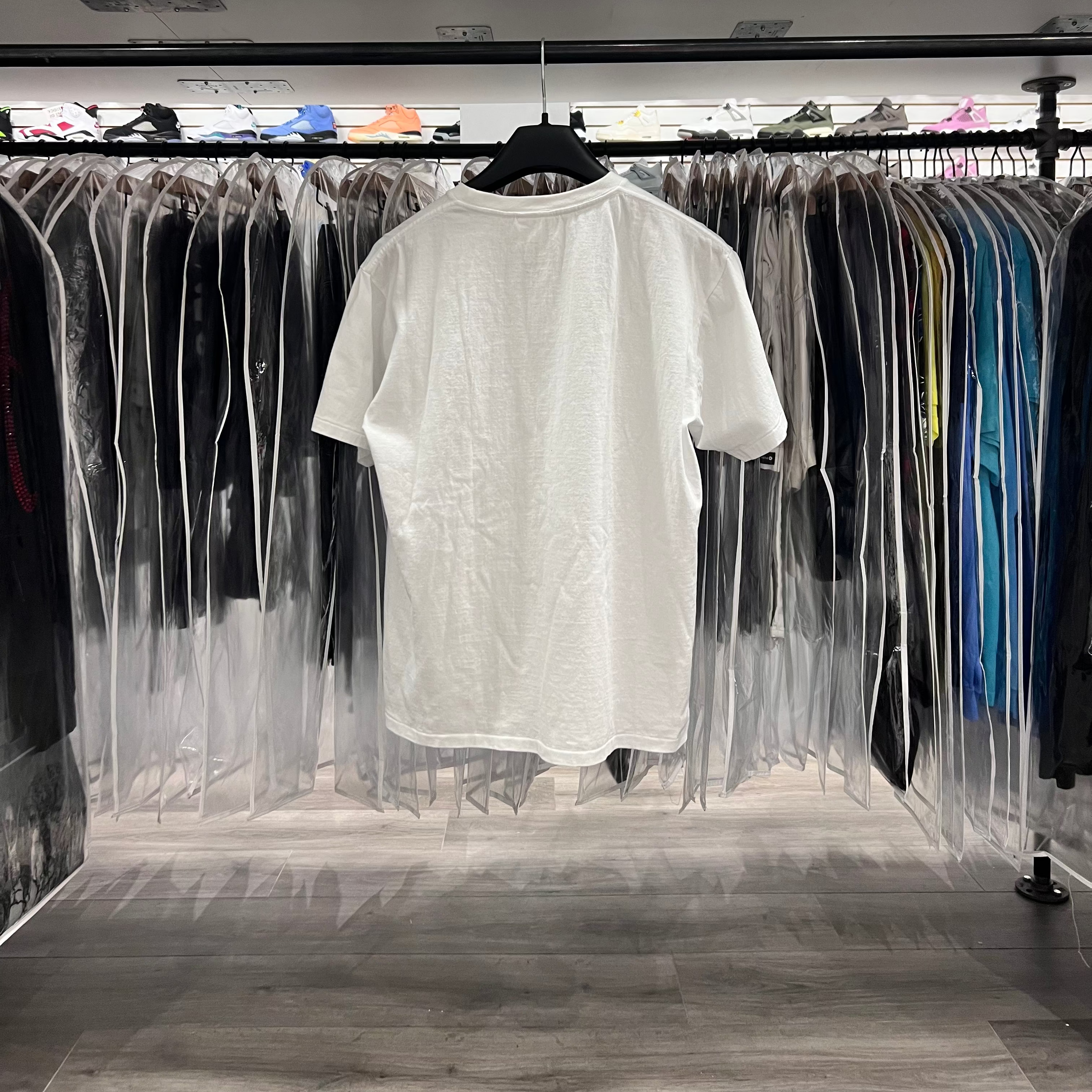 A Bathing Ape Shark Head Logo Tee Green Gold (Lightly Worn)