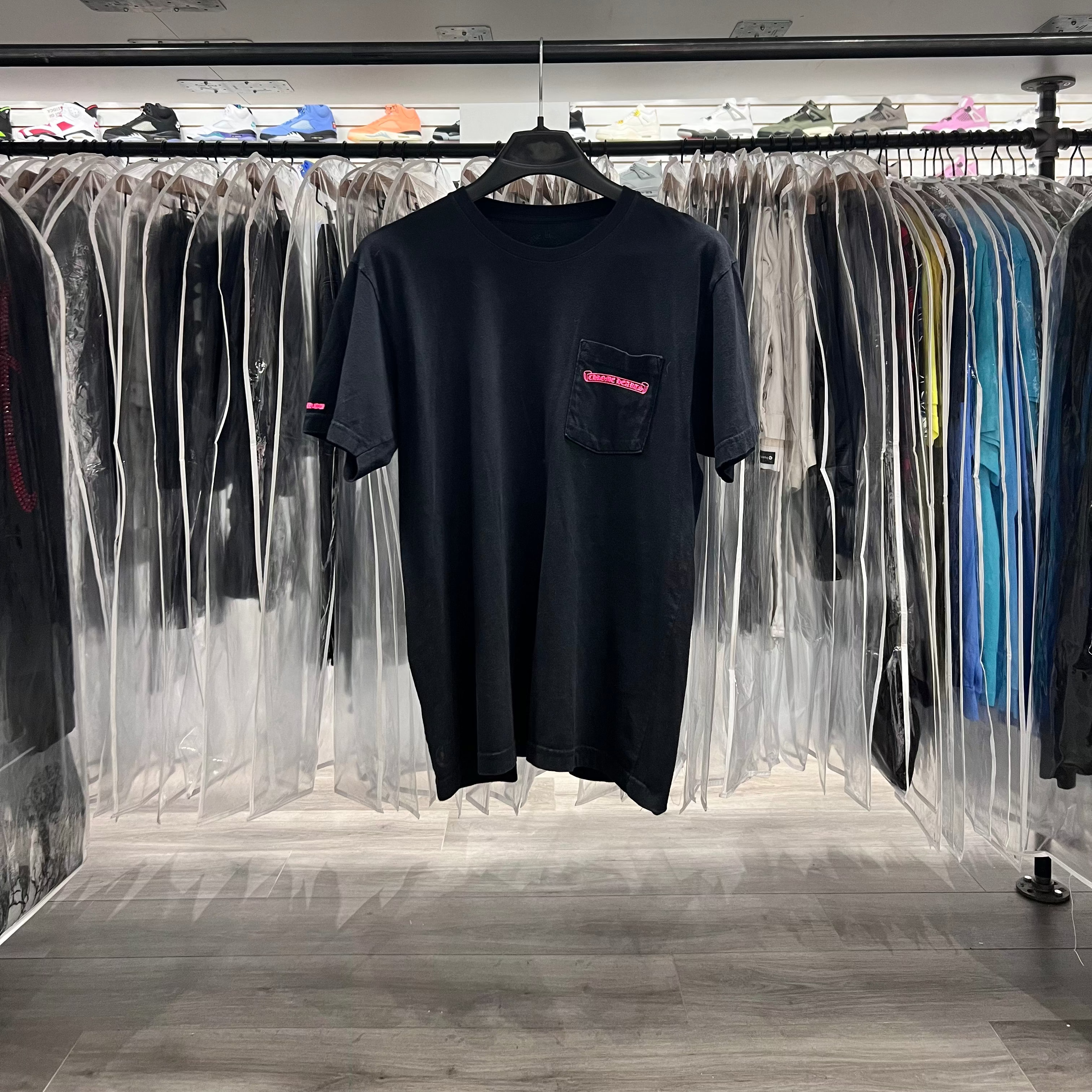 Chrome Hearts Fluorescent Pink Hollywood Tee (Lightly Worn)